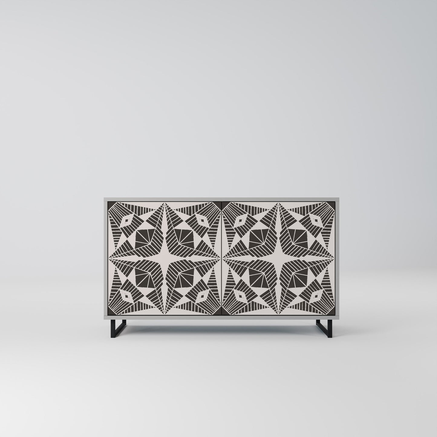 MONOCHROME NEXUS 2-Door Sideboard in Grey Finish