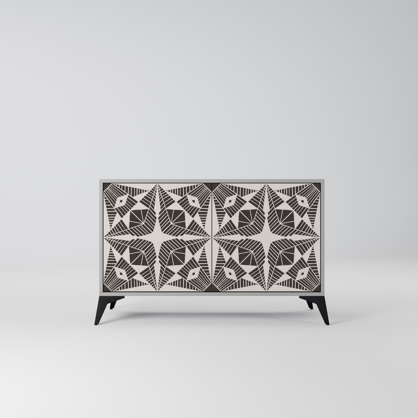 MONOCHROME NEXUS 2-Door Sideboard in Grey Finish