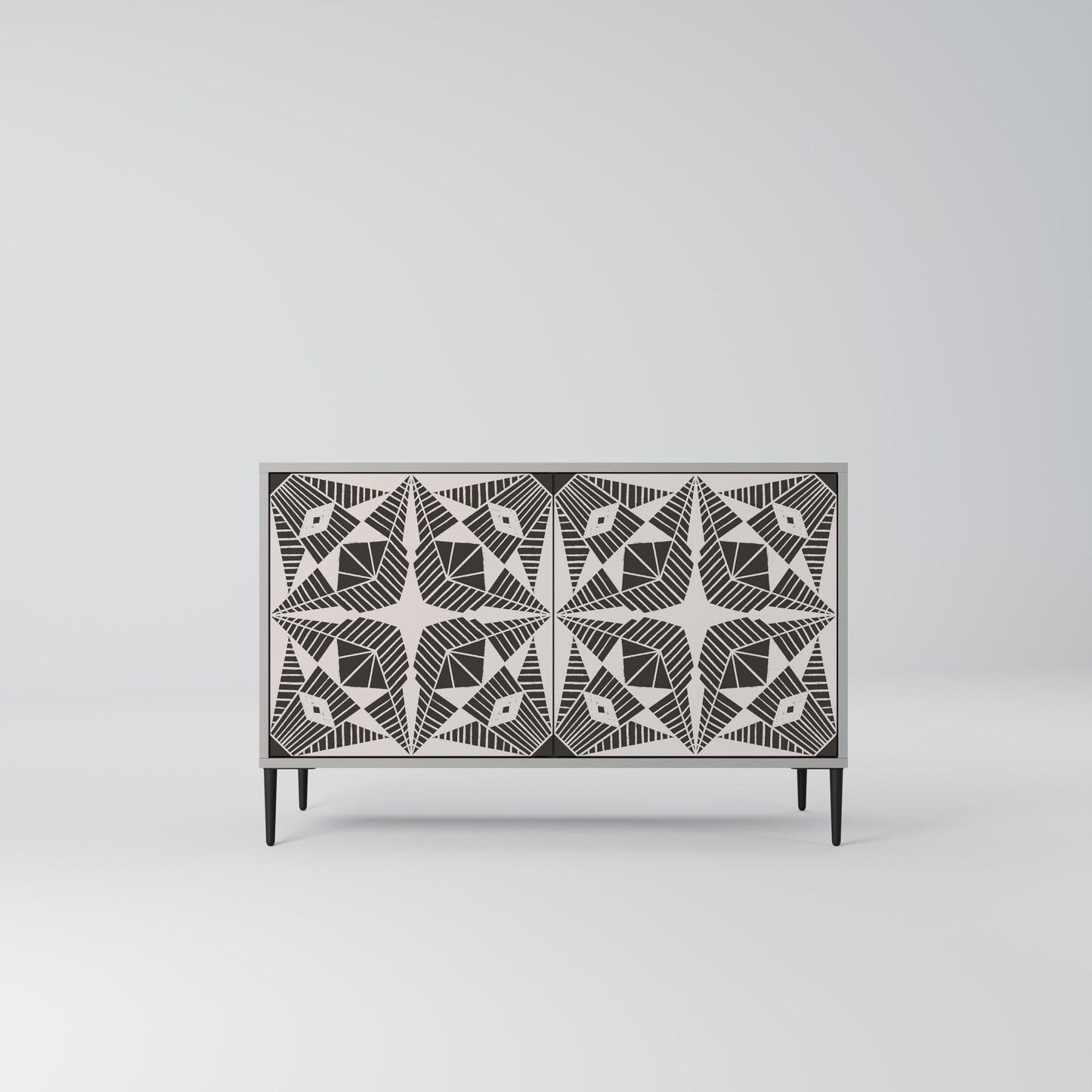 MONOCHROME NEXUS 2-Door Sideboard in Grey Finish