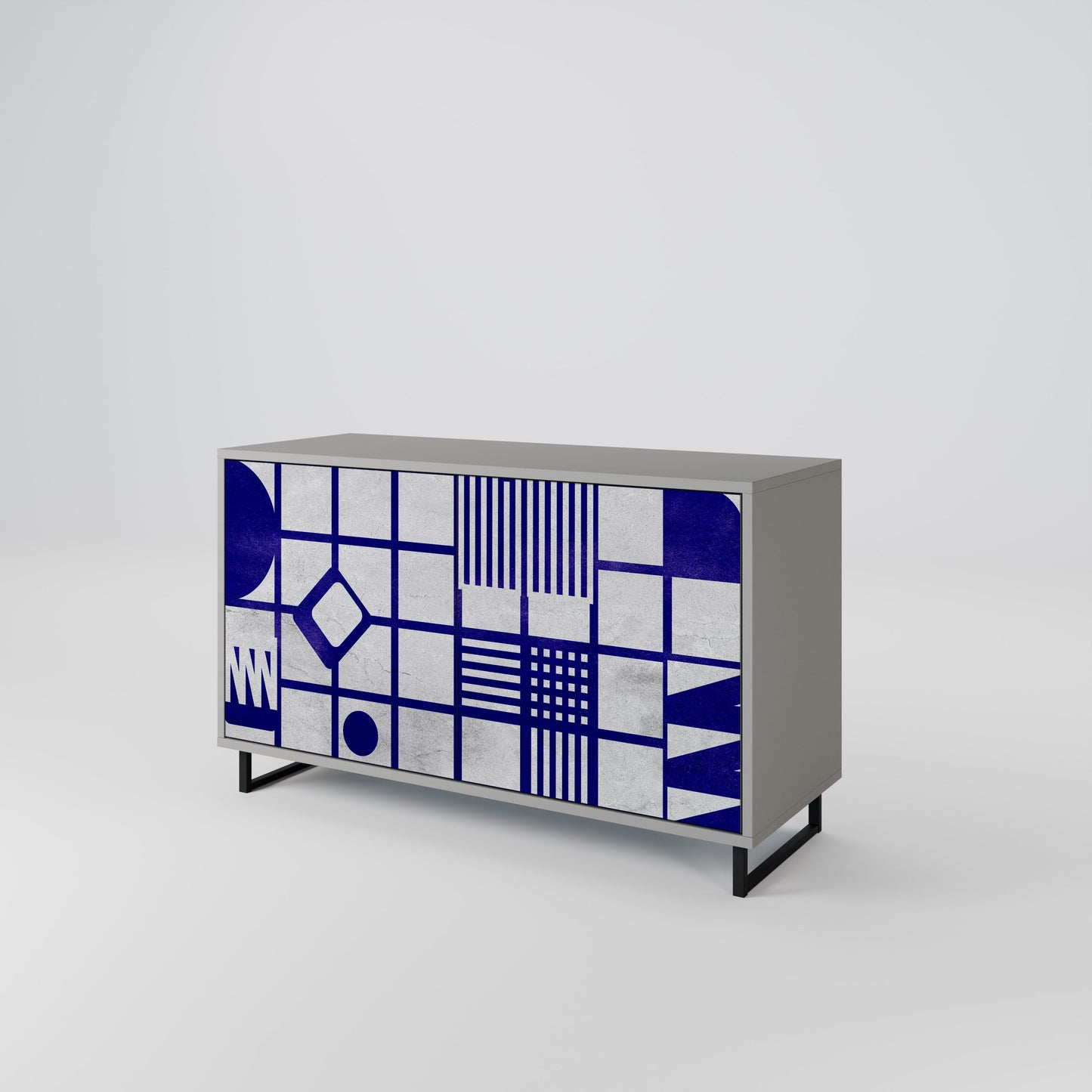 THE RIGHT PLACES 2-Door Sideboard in Grey Finish