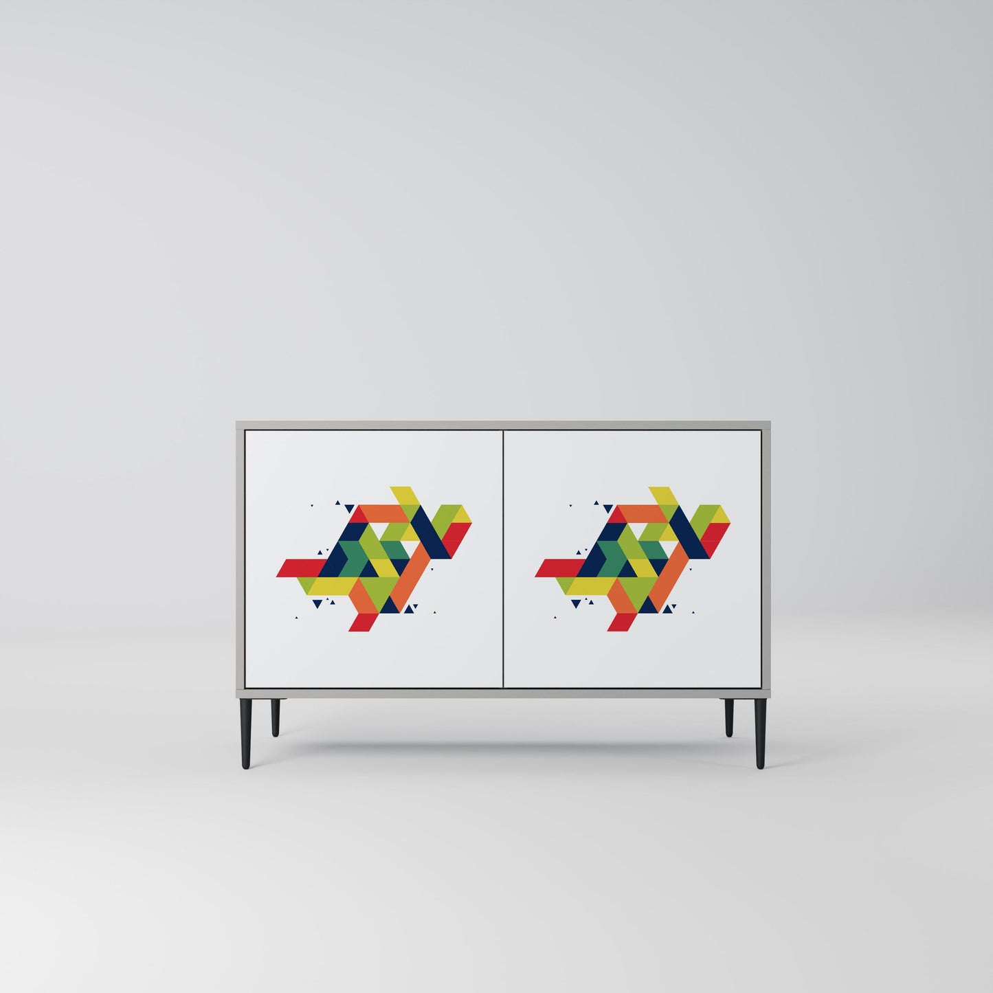FUTURE SIGN 2-Door Sideboard in Grey Finish