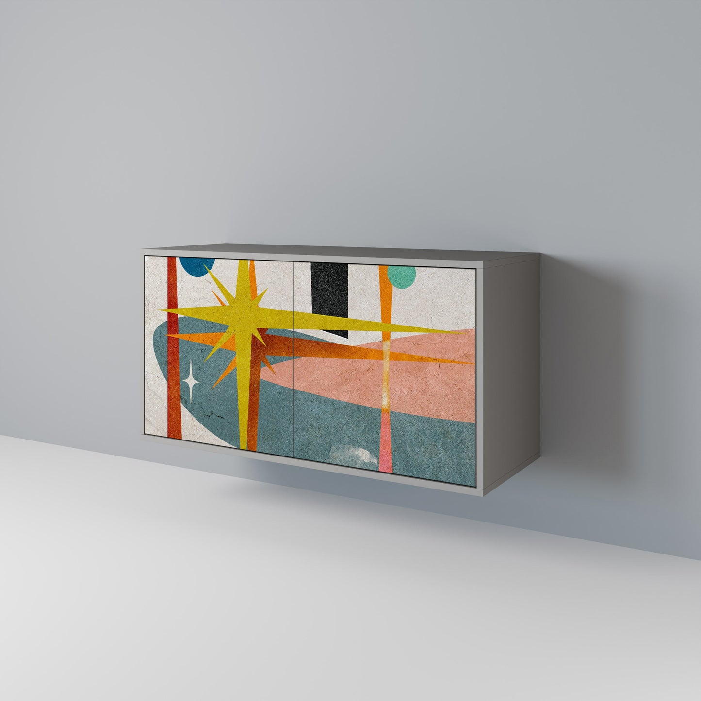 INTERSTELLAR VIBES 2-Door Sideboard in Grey Finish