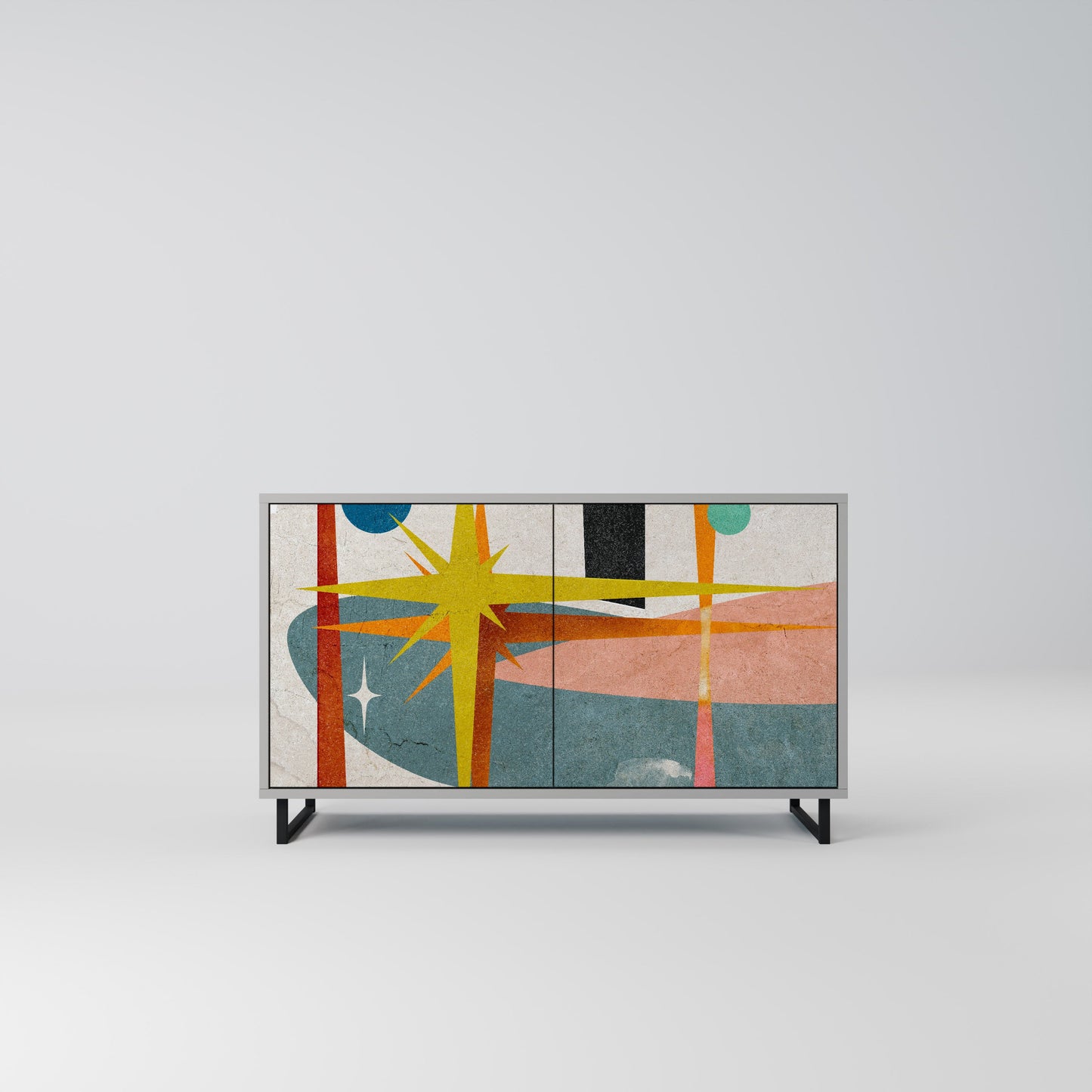 INTERSTELLAR VIBES 2-Door Sideboard in Grey Finish