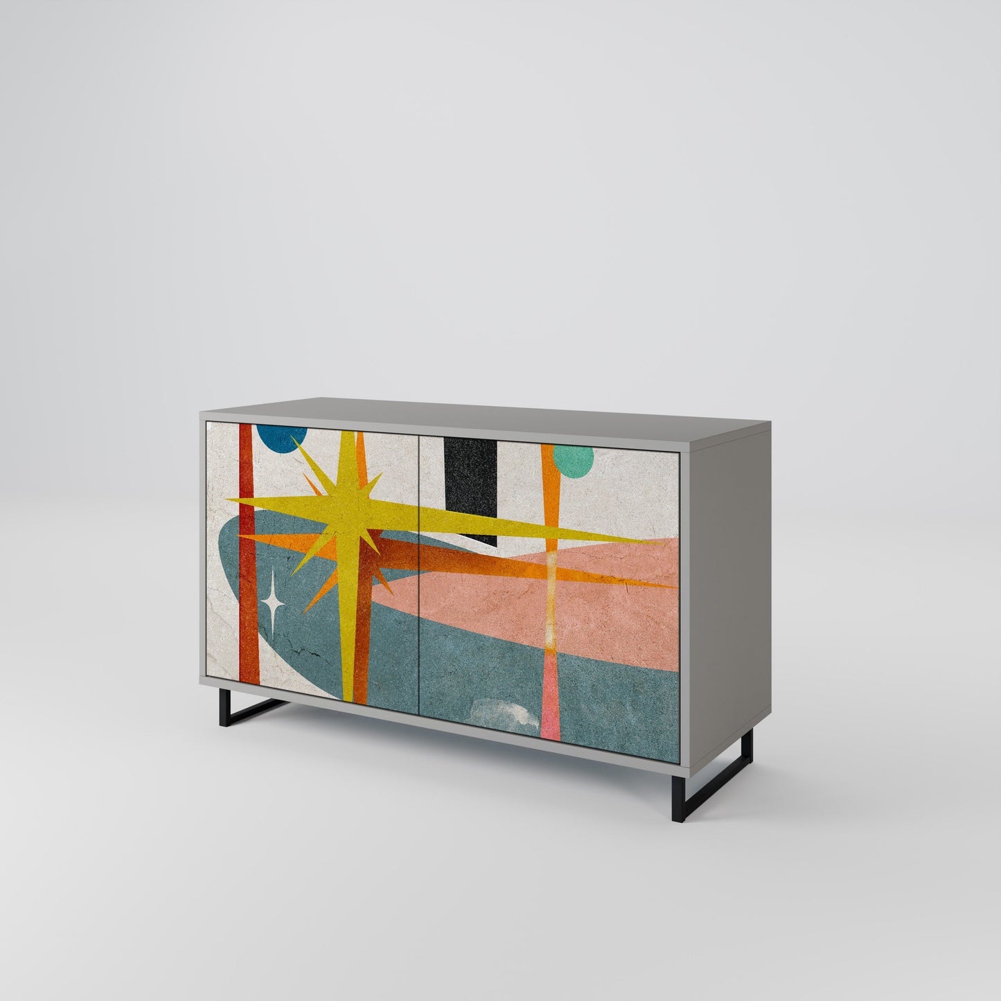 INTERSTELLAR VIBES 2-Door Sideboard in Grey Finish