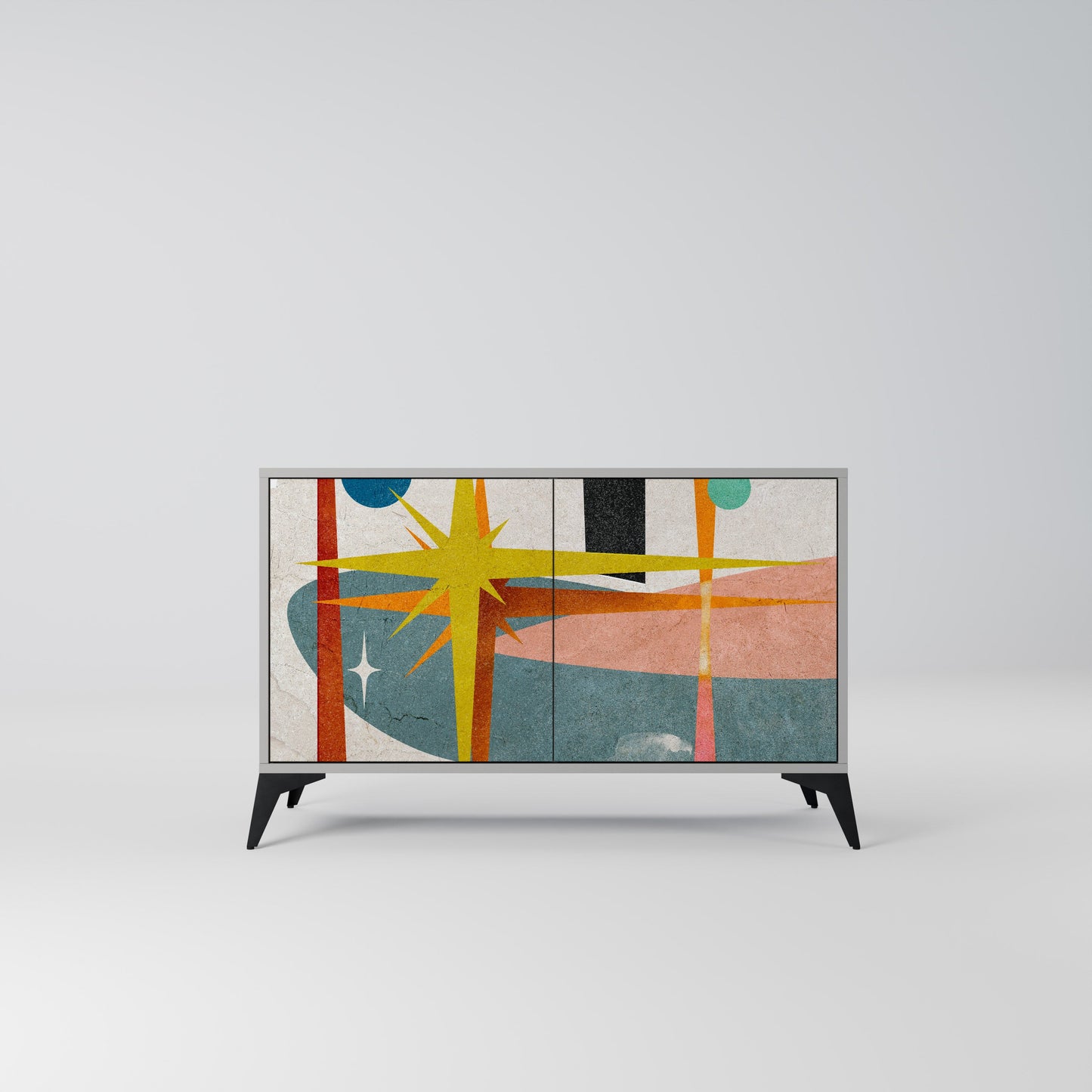 INTERSTELLAR VIBES 2-Door Sideboard in Grey Finish