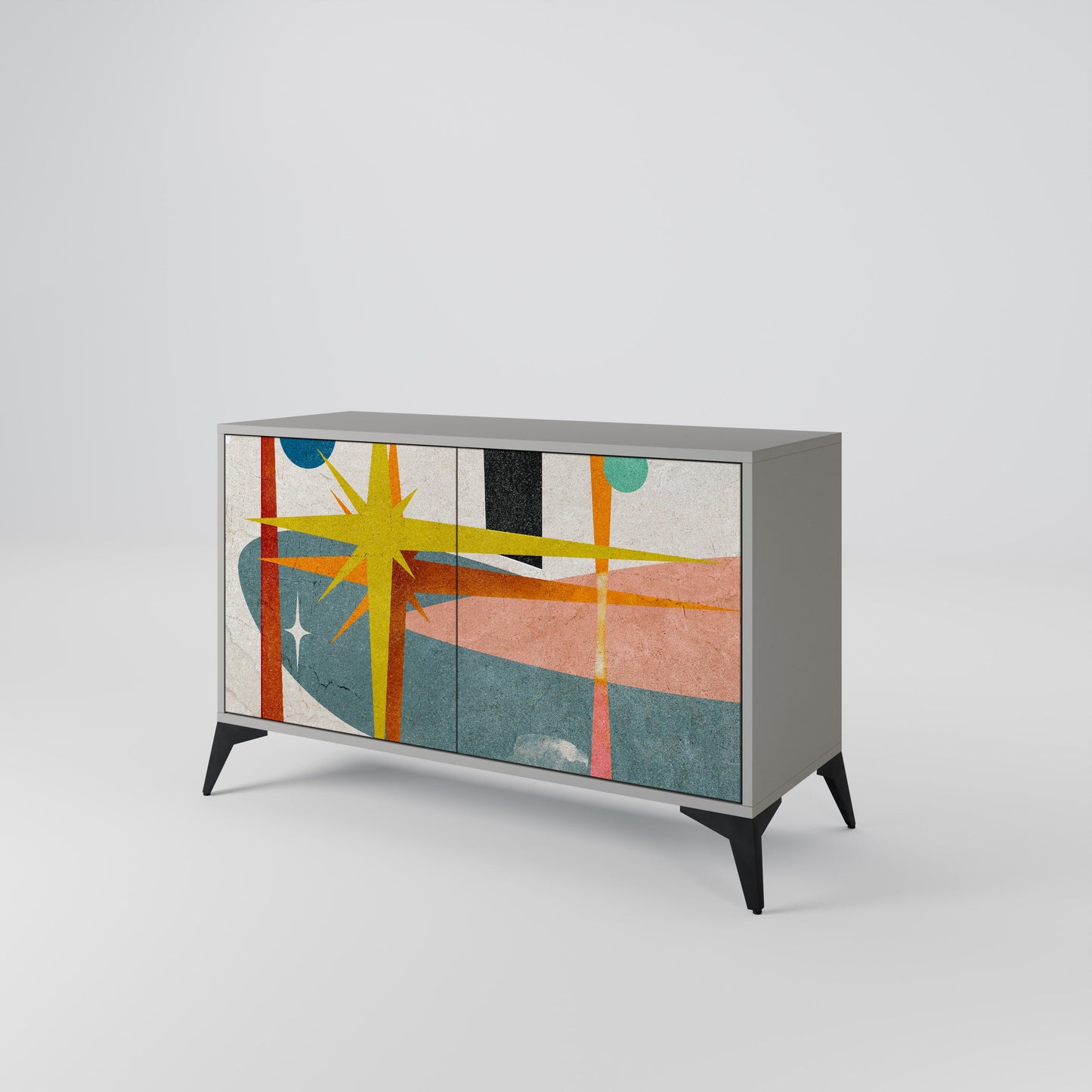 INTERSTELLAR VIBES 2-Door Sideboard in Grey Finish