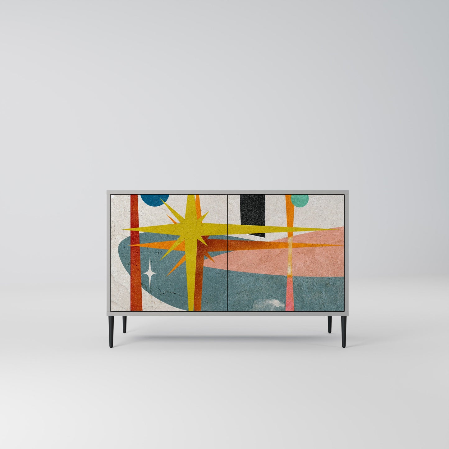 INTERSTELLAR VIBES 2-Door Sideboard in Grey Finish