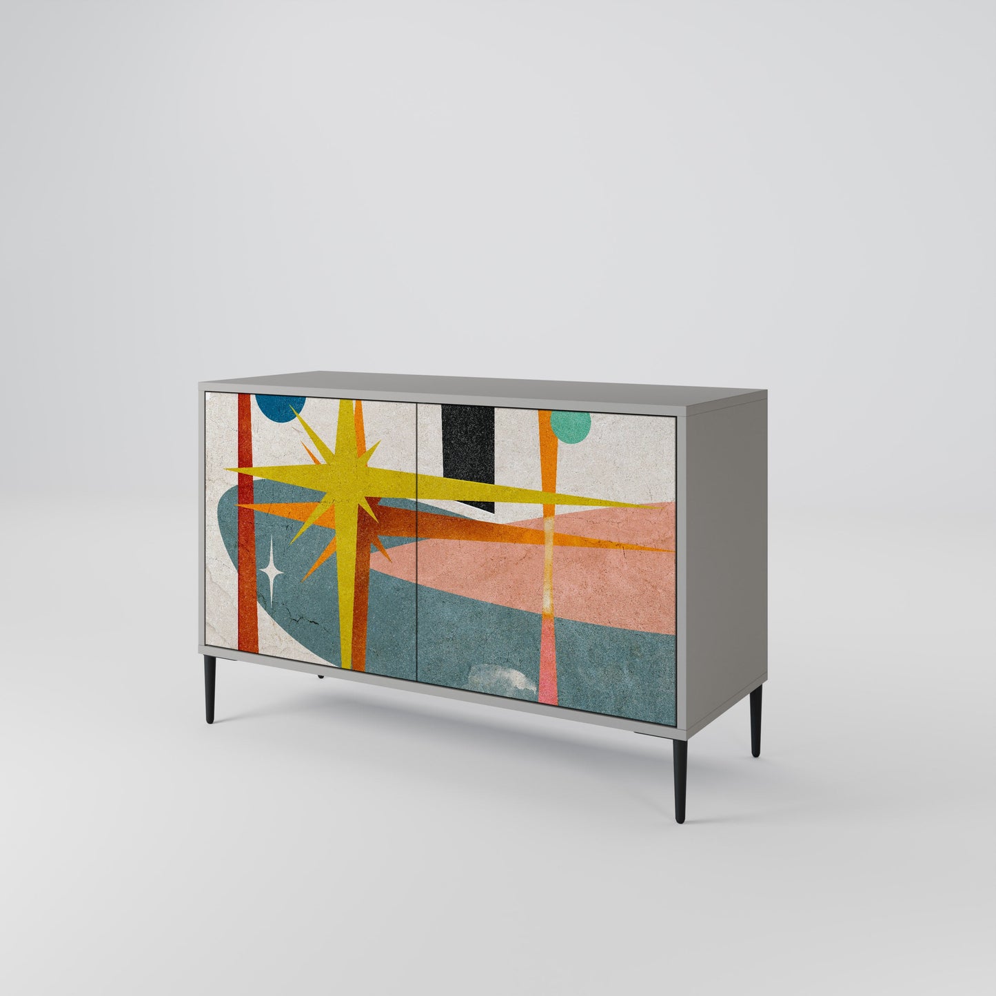 INTERSTELLAR VIBES 2-Door Sideboard in Grey Finish
