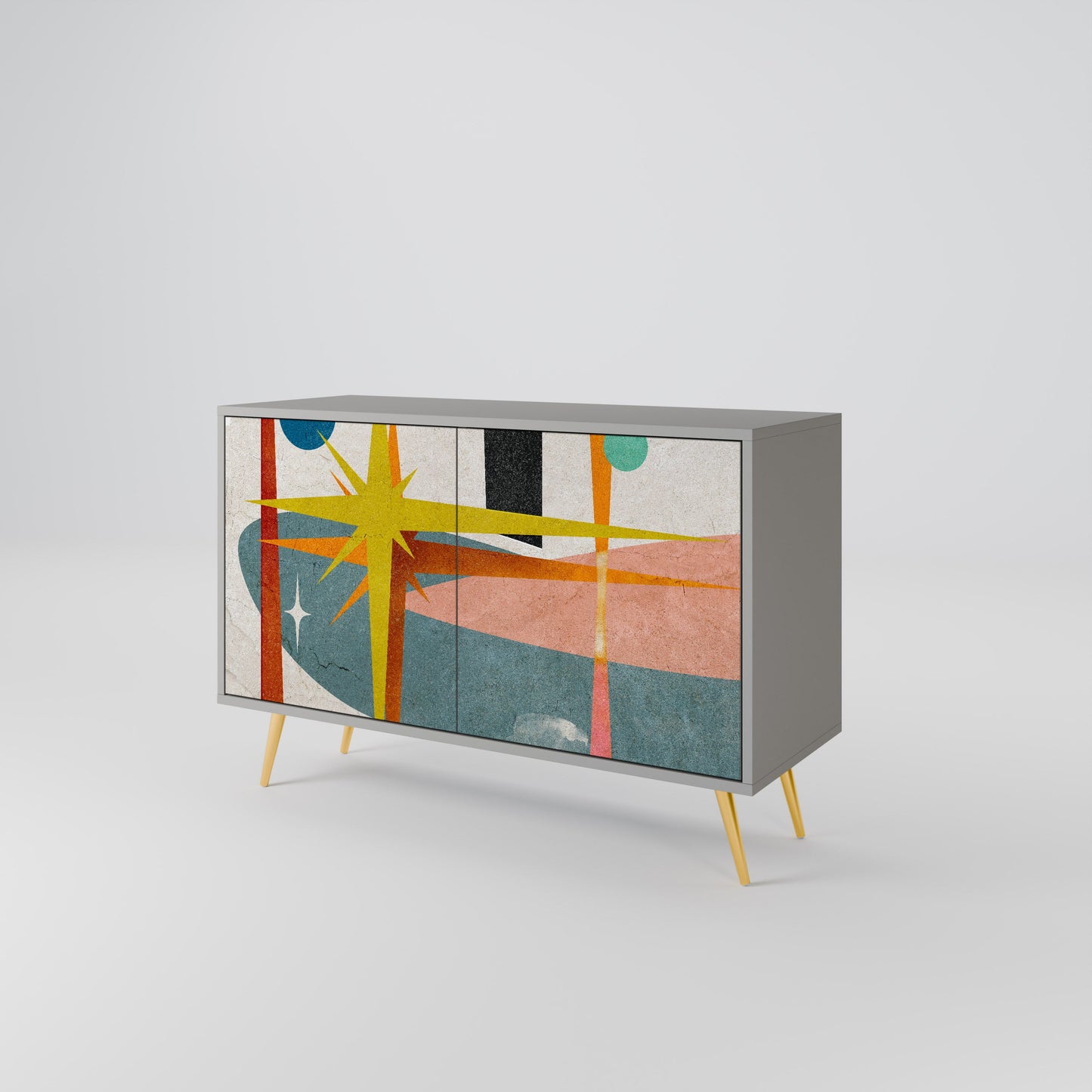 INTERSTELLAR VIBES 2-Door Sideboard in Grey Finish