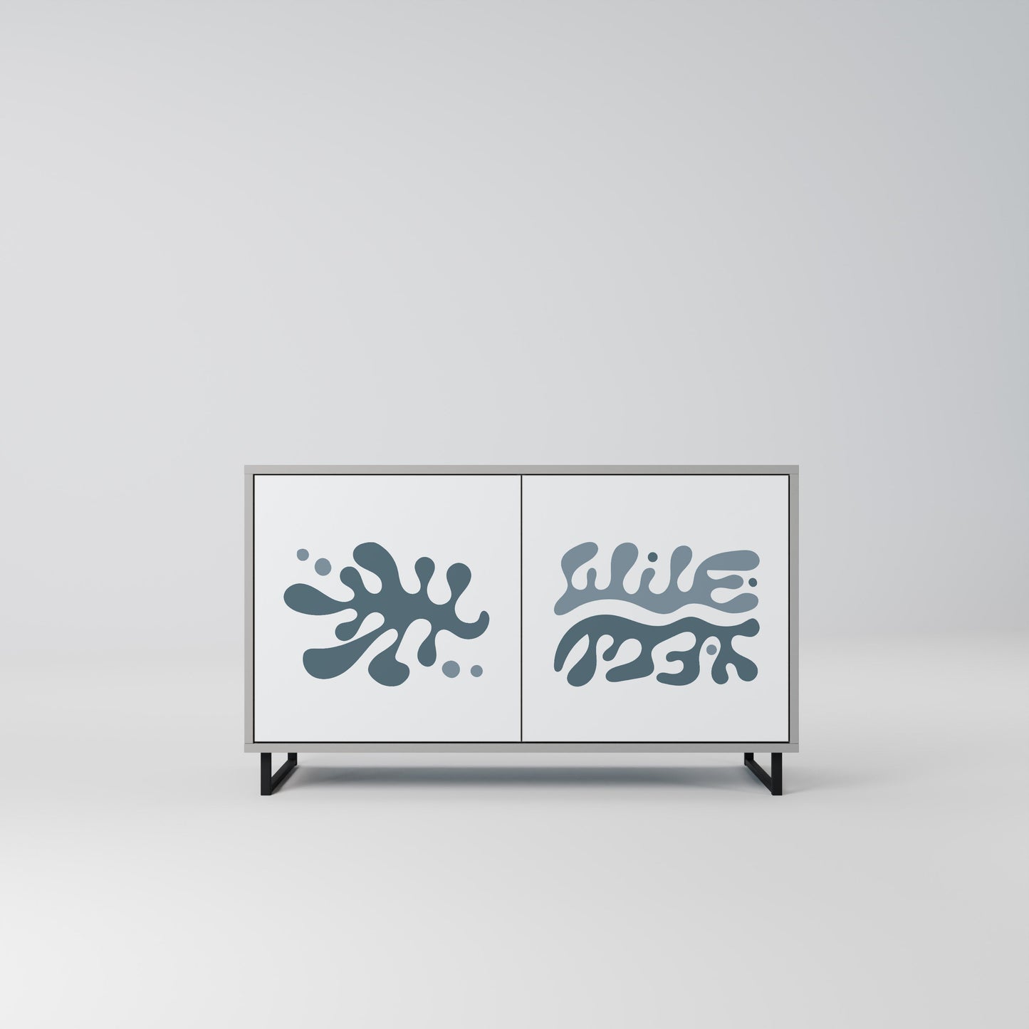 WONDERLAND VEGETATION 2-Door Sideboard in Grey Finish