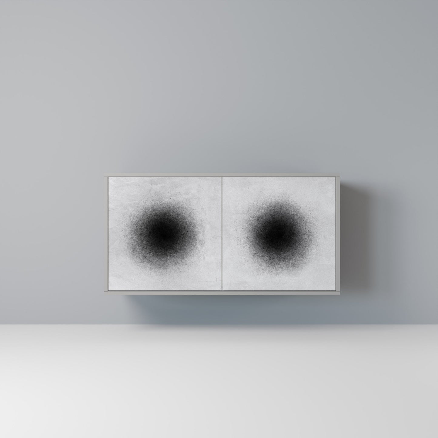 Credenza a 2 ante BLACK HOLE in finitura grigia