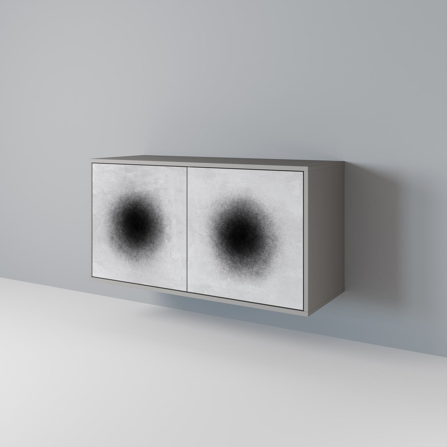 Credenza a 2 ante BLACK HOLE in finitura grigia