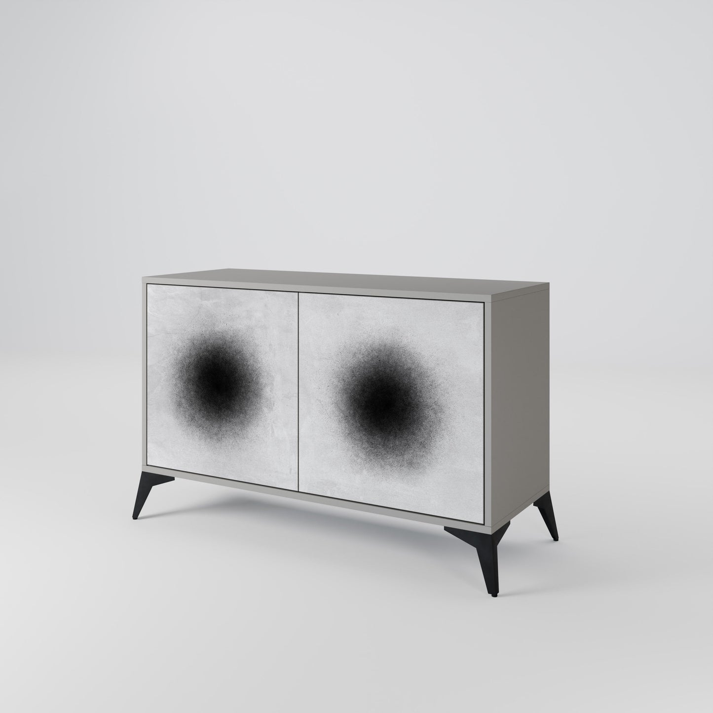 Credenza a 2 ante BLACK HOLE in finitura grigia