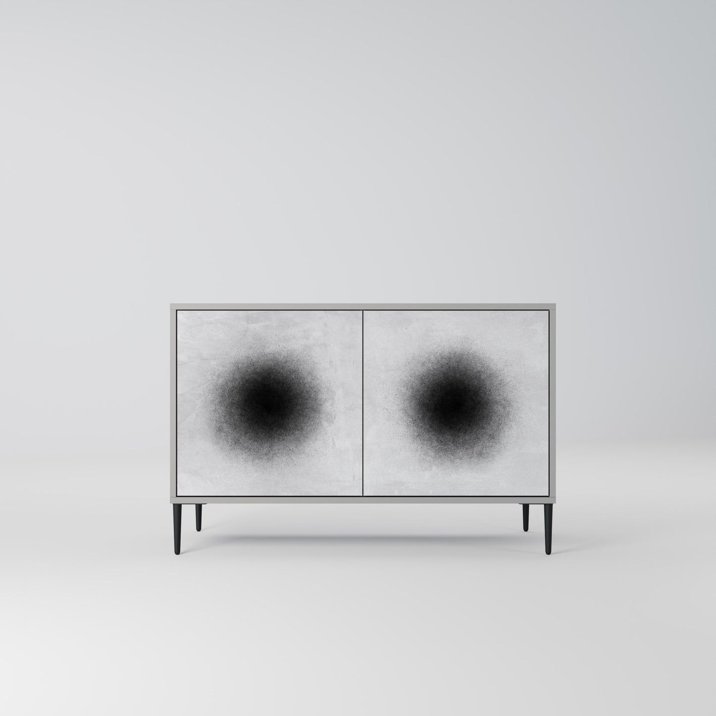 Credenza a 2 ante BLACK HOLE in finitura grigia