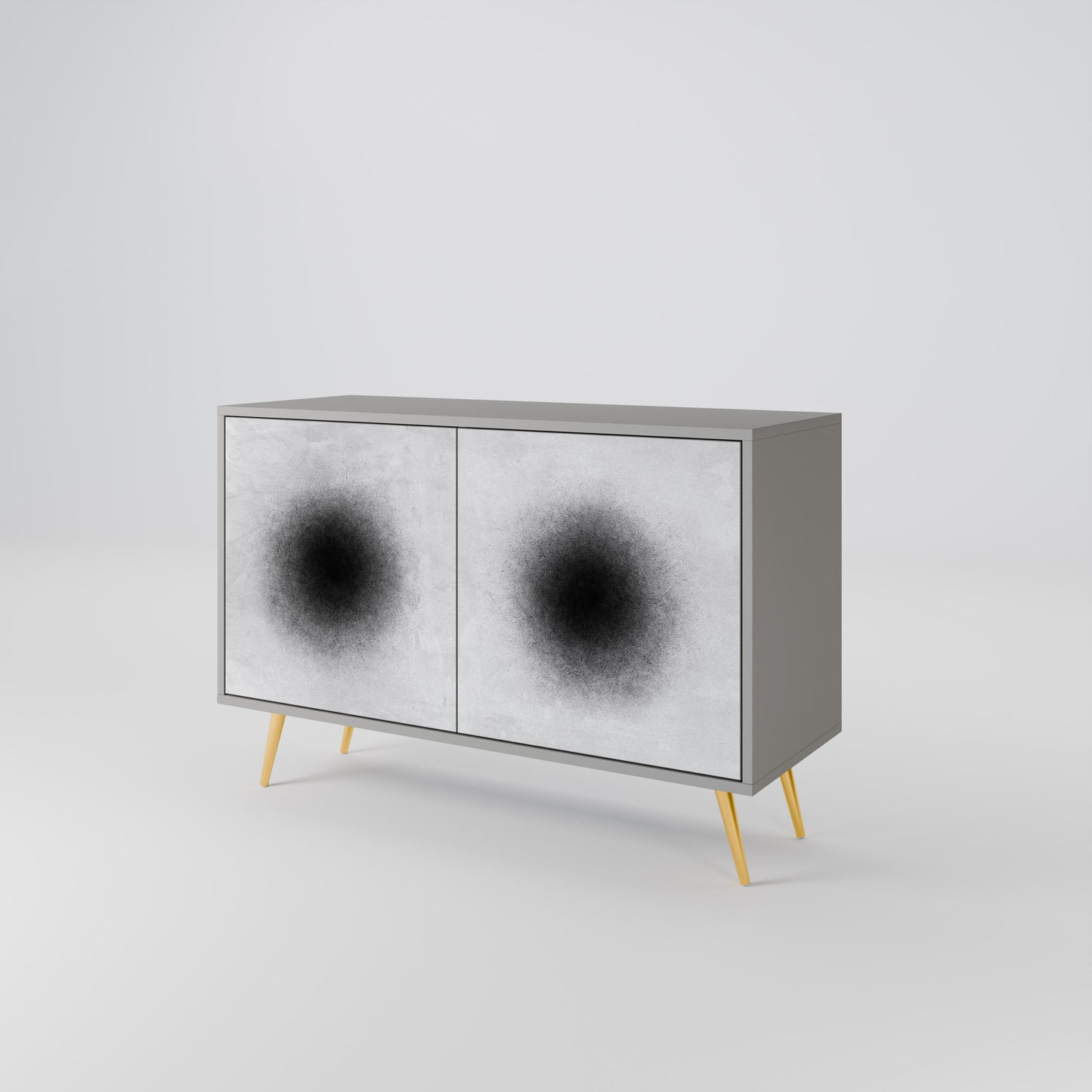 Credenza a 2 ante BLACK HOLE in finitura grigia