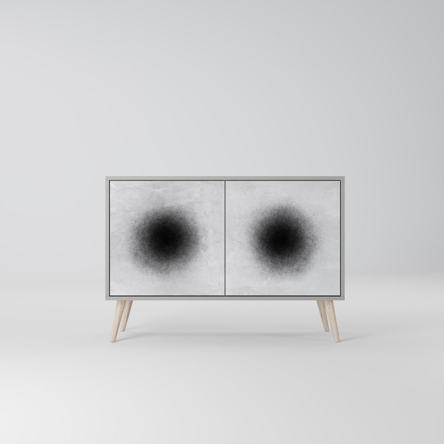 Credenza a 2 ante BLACK HOLE in finitura grigia