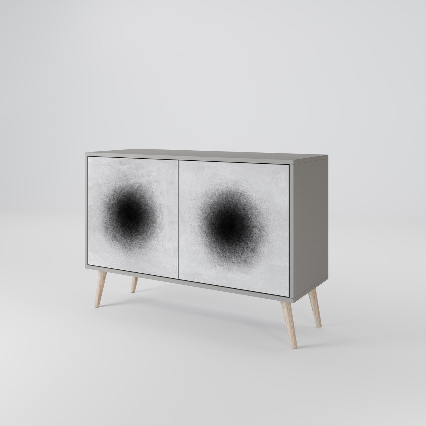Credenza a 2 ante BLACK HOLE in finitura grigia