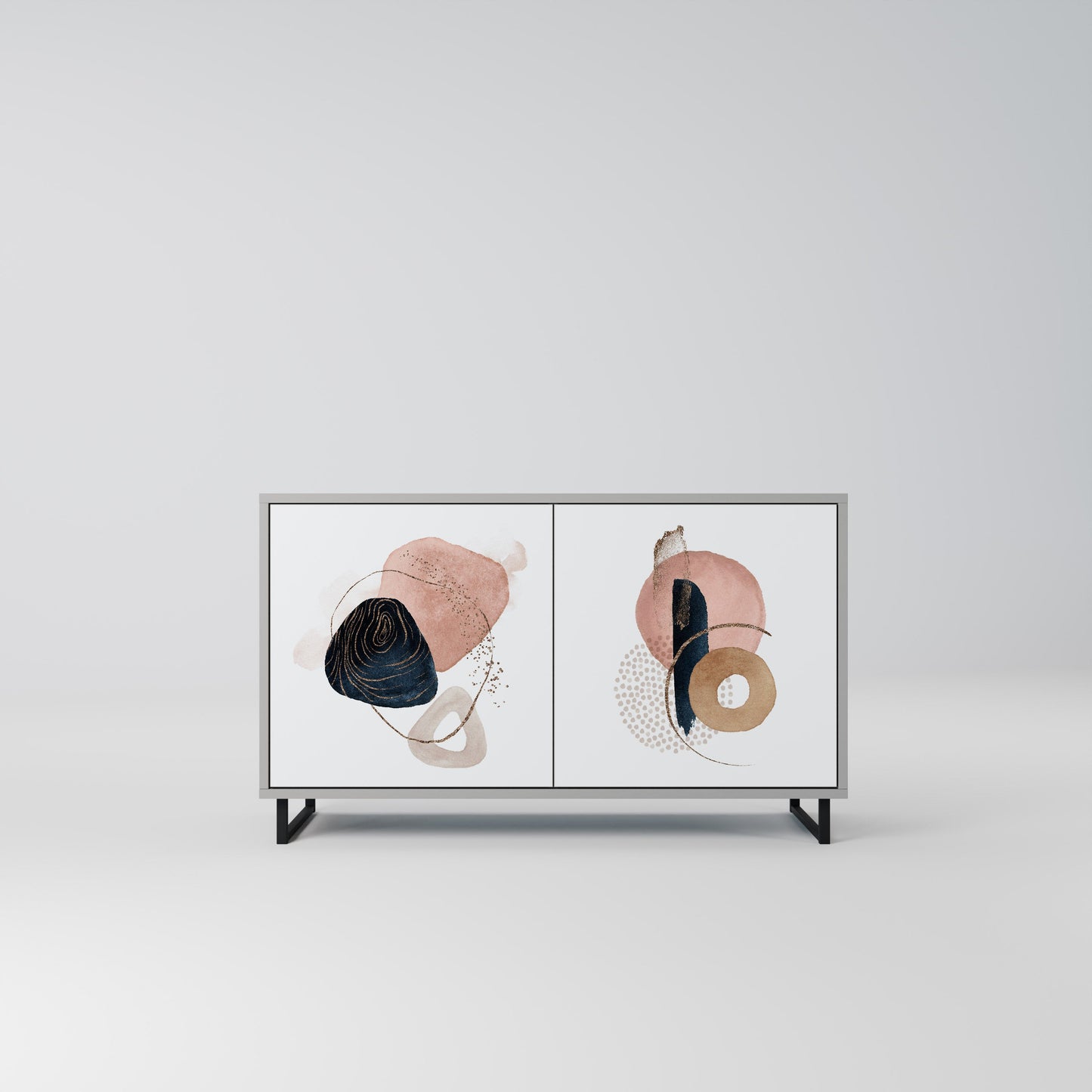 COLORFUL SHAPES 2-Door Sideboard in Grey Finish