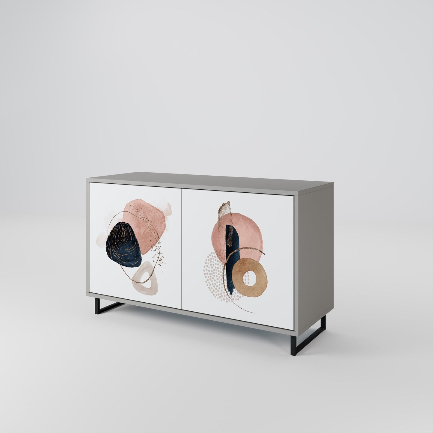 COLORFUL SHAPES 2-Door Sideboard in Grey Finish