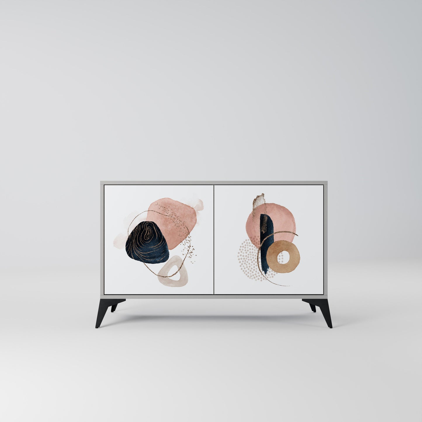 COLORFUL SHAPES 2-Door Sideboard in Grey Finish