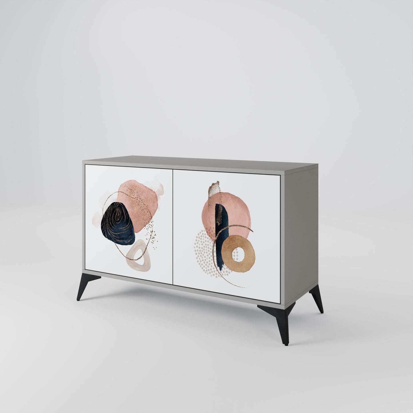 COLORFUL SHAPES 2-Door Sideboard in Grey Finish