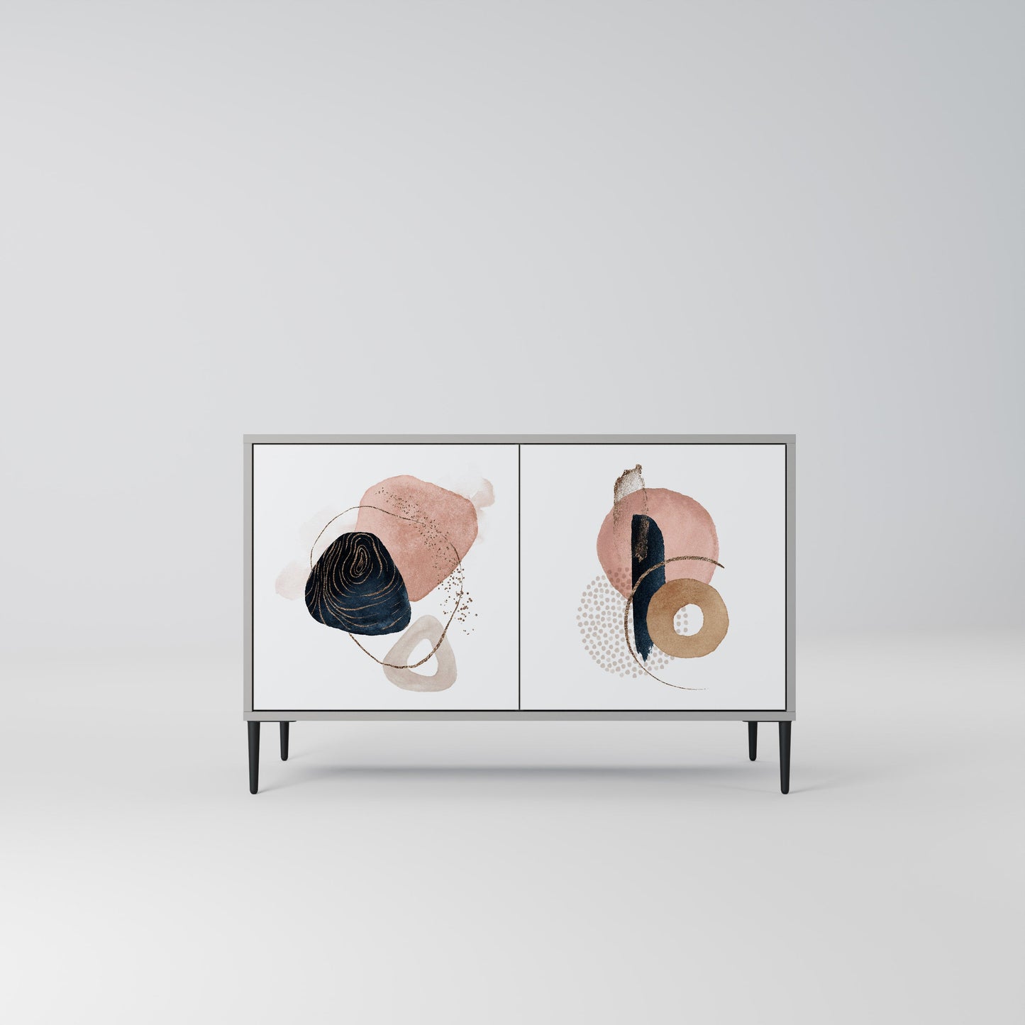 COLORFUL SHAPES 2-Door Sideboard in Grey Finish