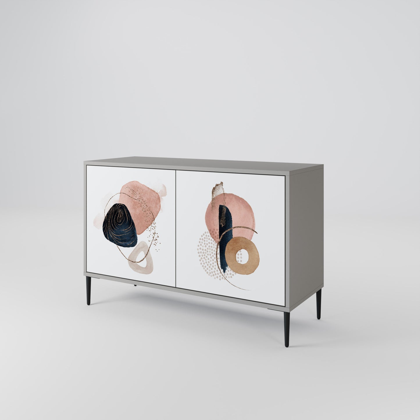 COLORFUL SHAPES 2-Door Sideboard in Grey Finish