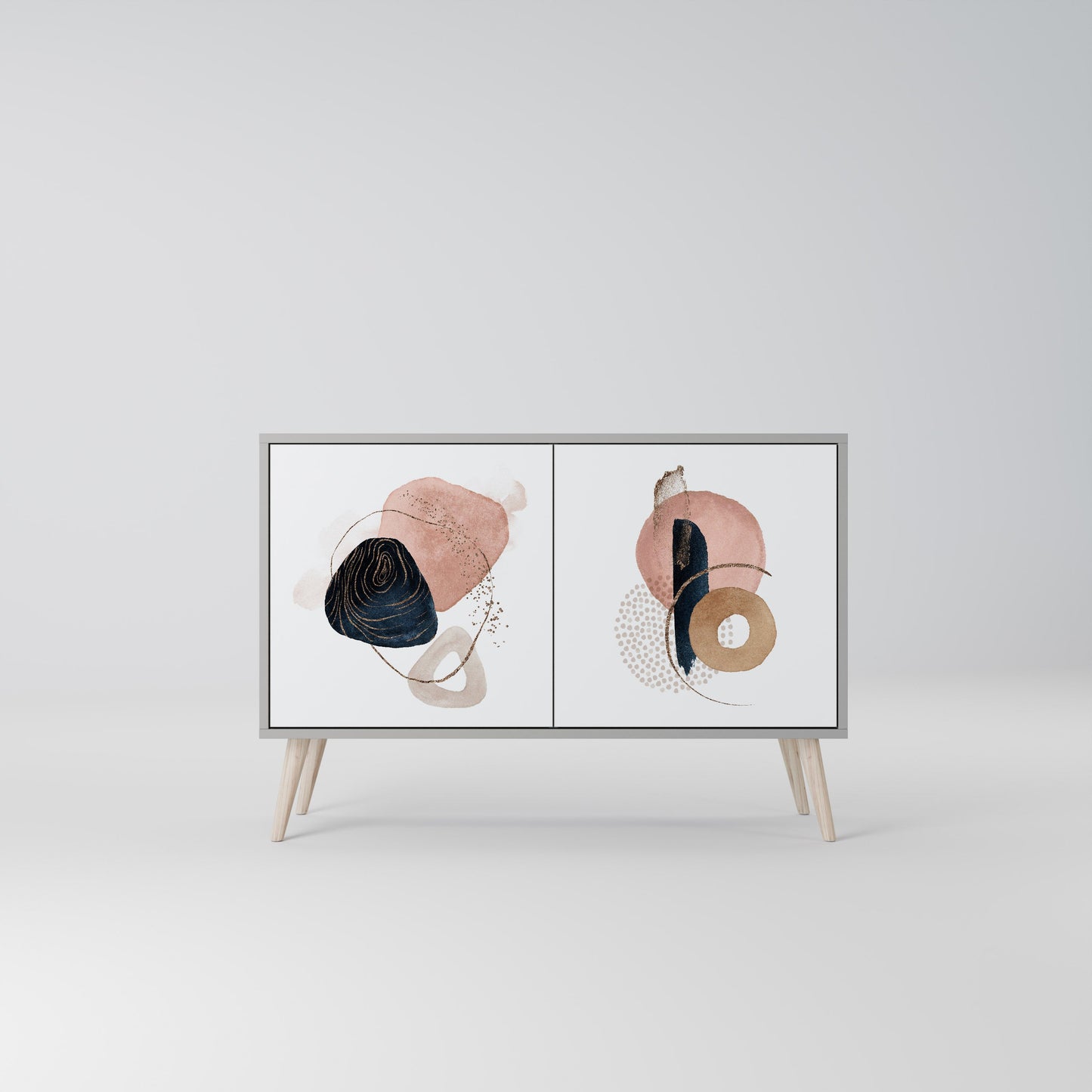 COLORFUL SHAPES 2-Door Sideboard in Grey Finish