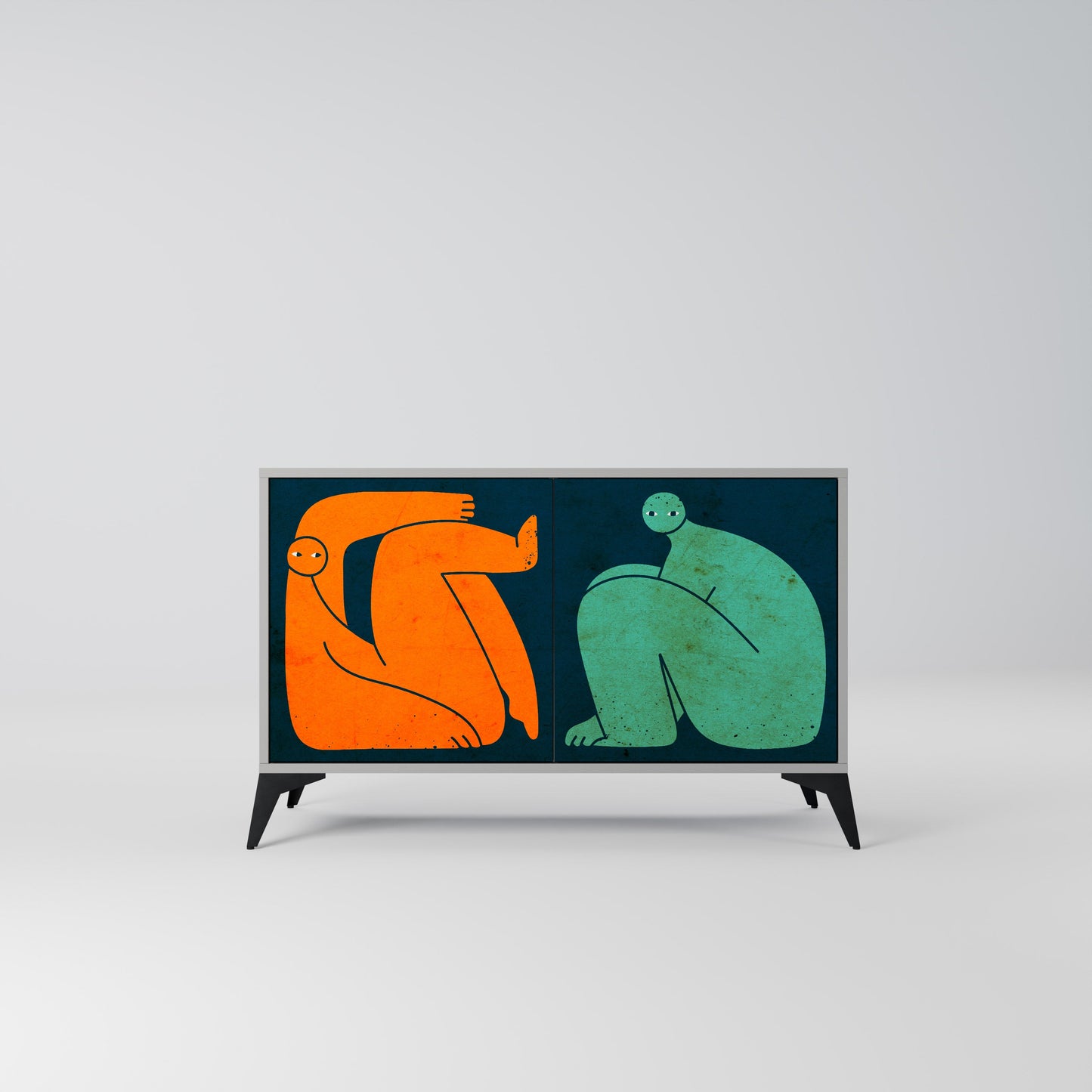 TOGETHER BUT SEPARATELY 2-Door Sideboard in Grey Finish