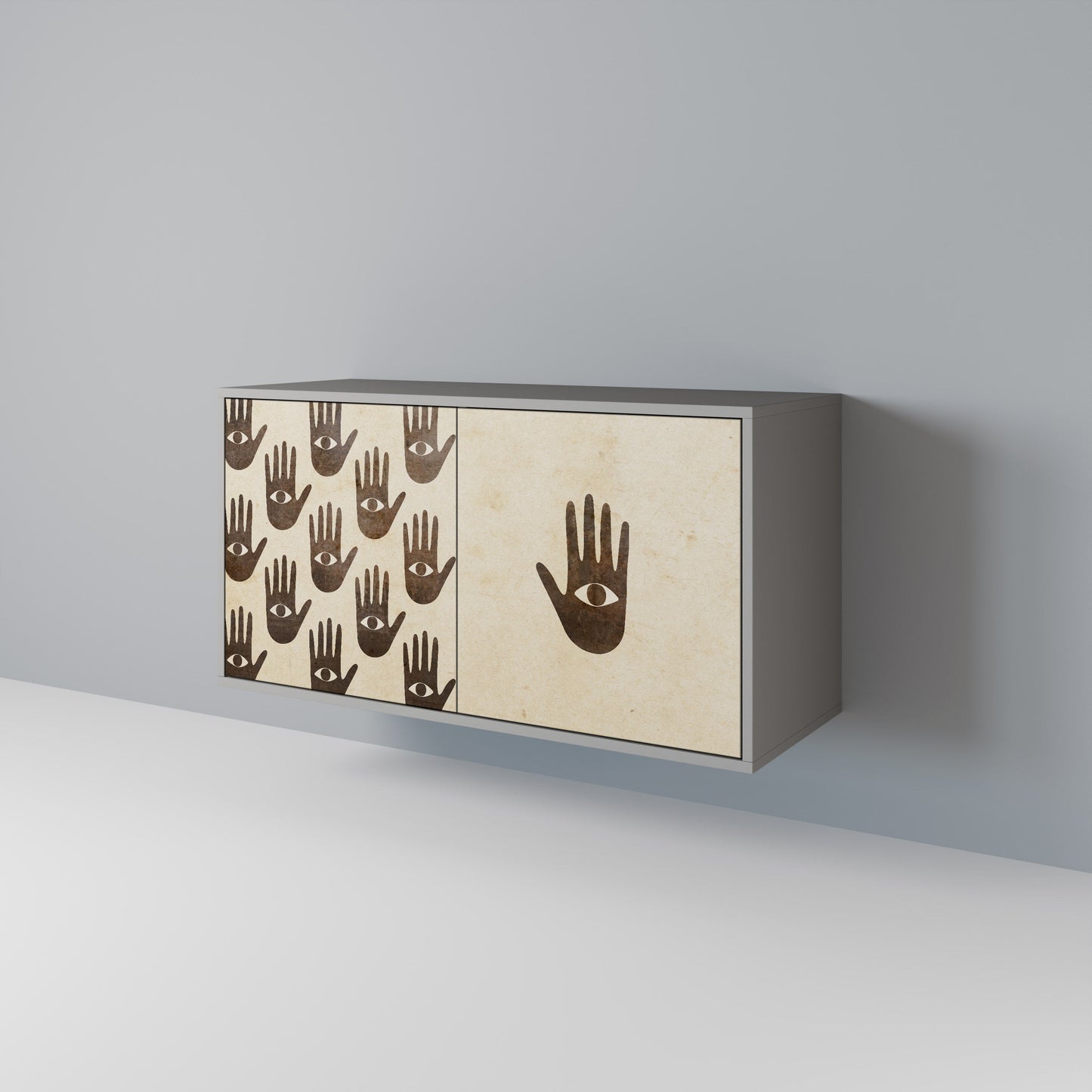 VEDI ALTRO Credenza a 2 ante in finitura grigia