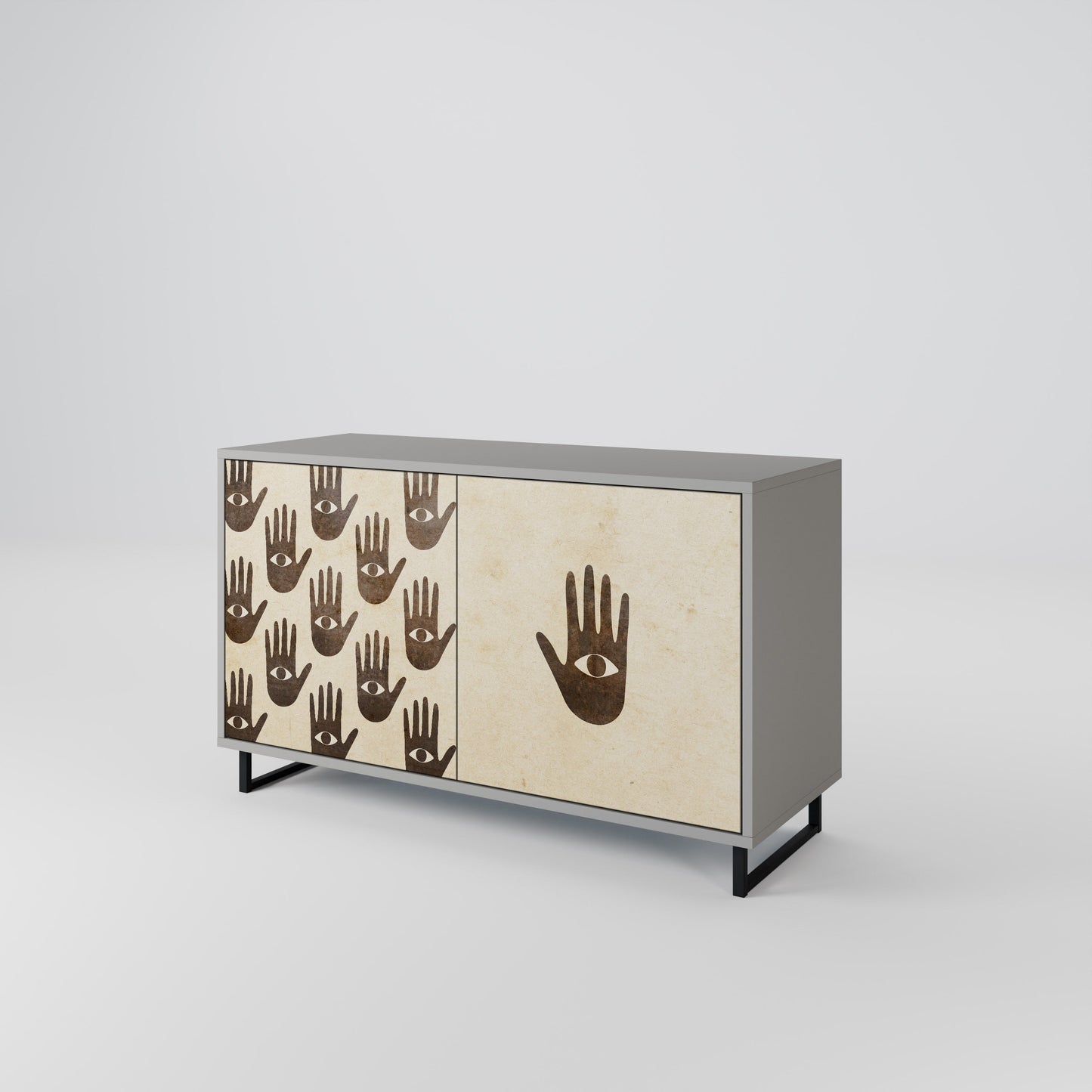 VEDI ALTRO Credenza a 2 ante in finitura grigia