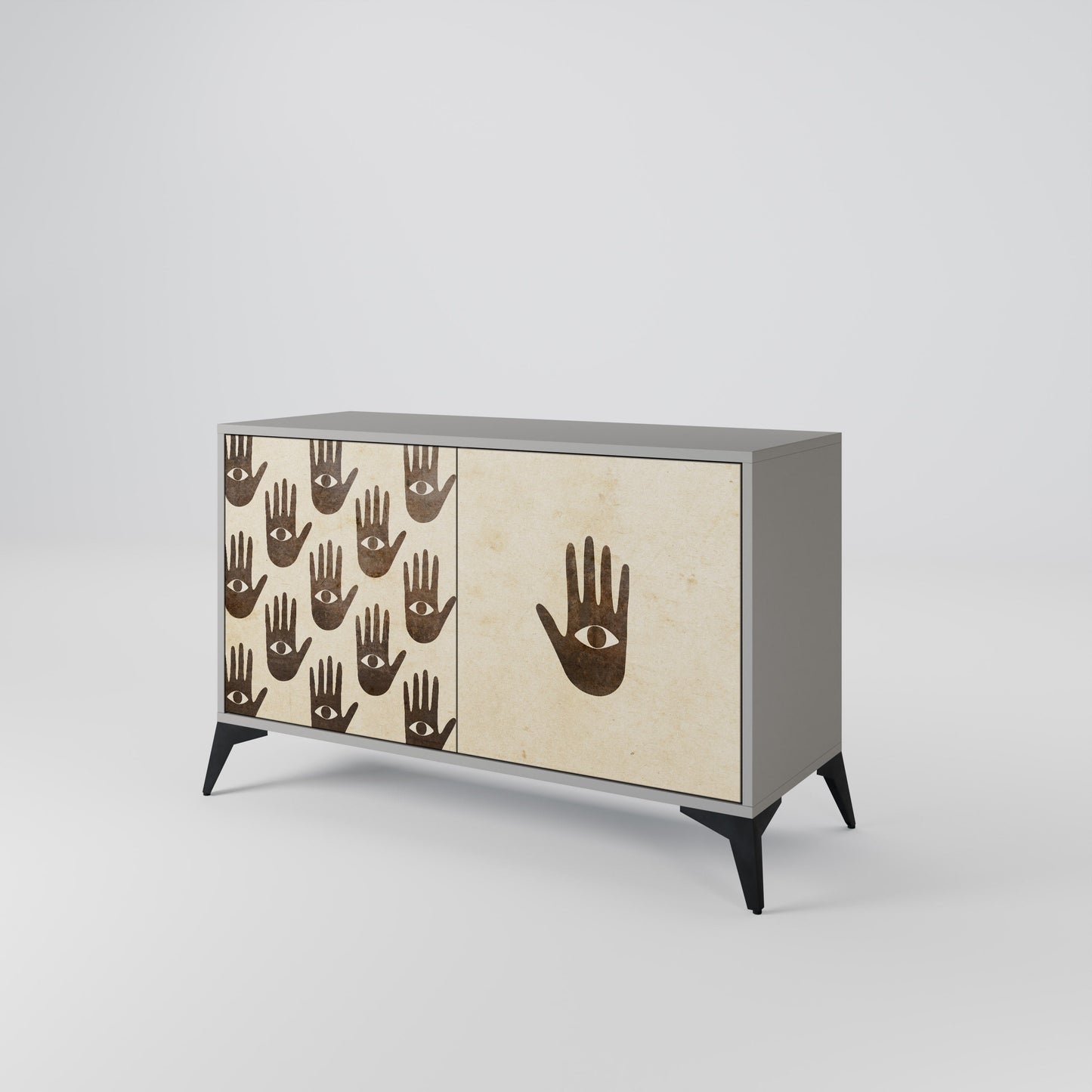 VEDI ALTRO Credenza a 2 ante in finitura grigia