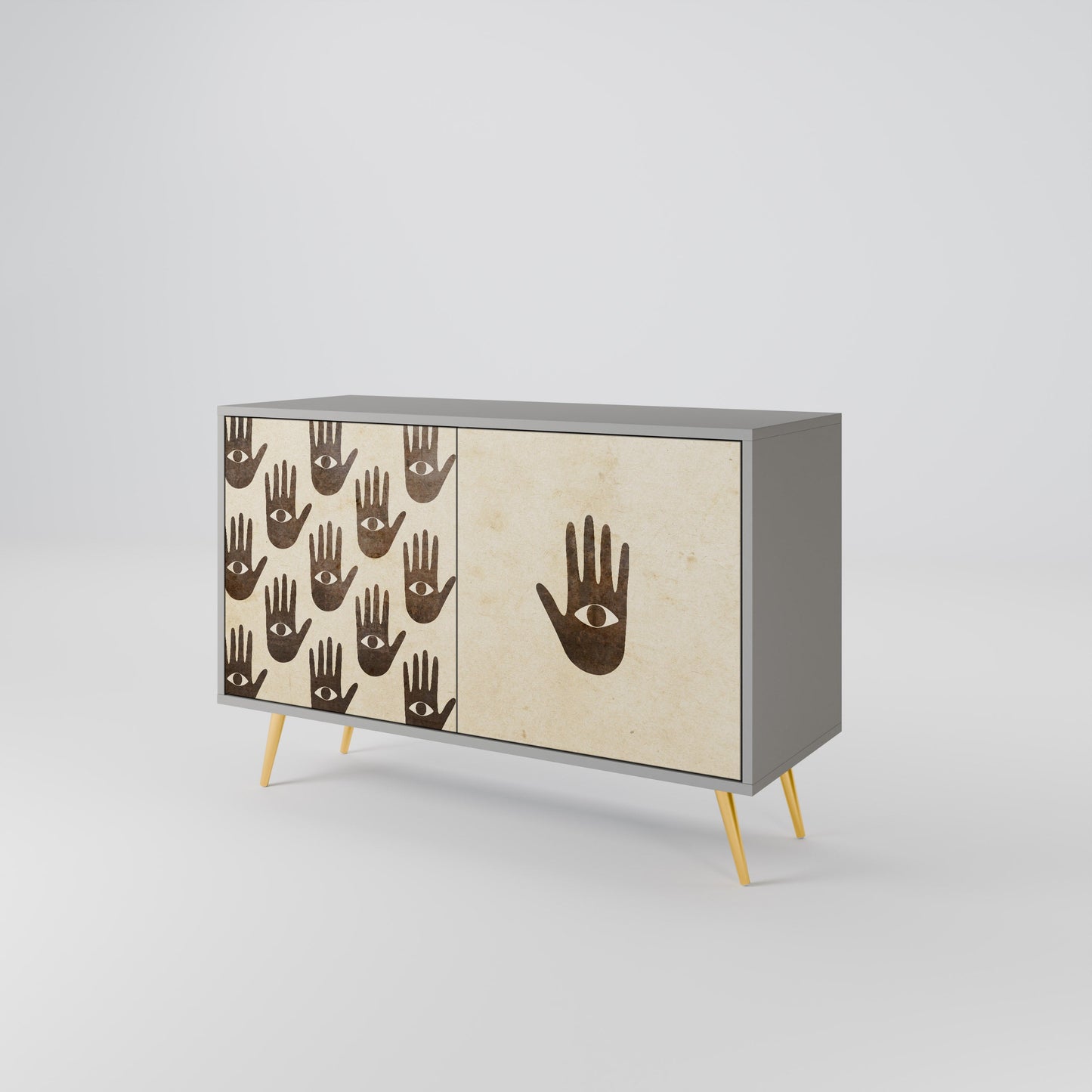 VEDI ALTRO Credenza a 2 ante in finitura grigia