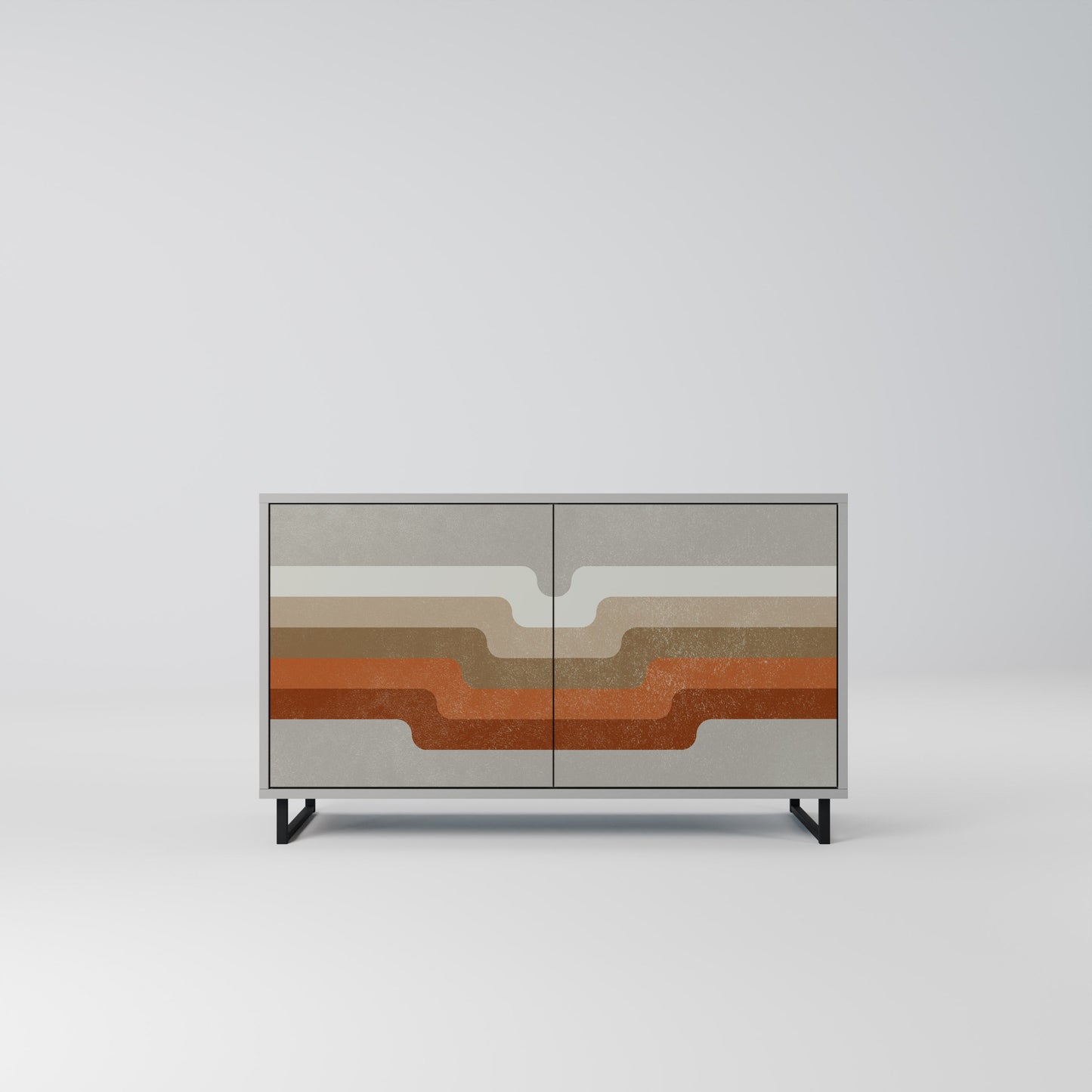 PECULIAR TRAIL 2-Door Sideboard in Grey Finish