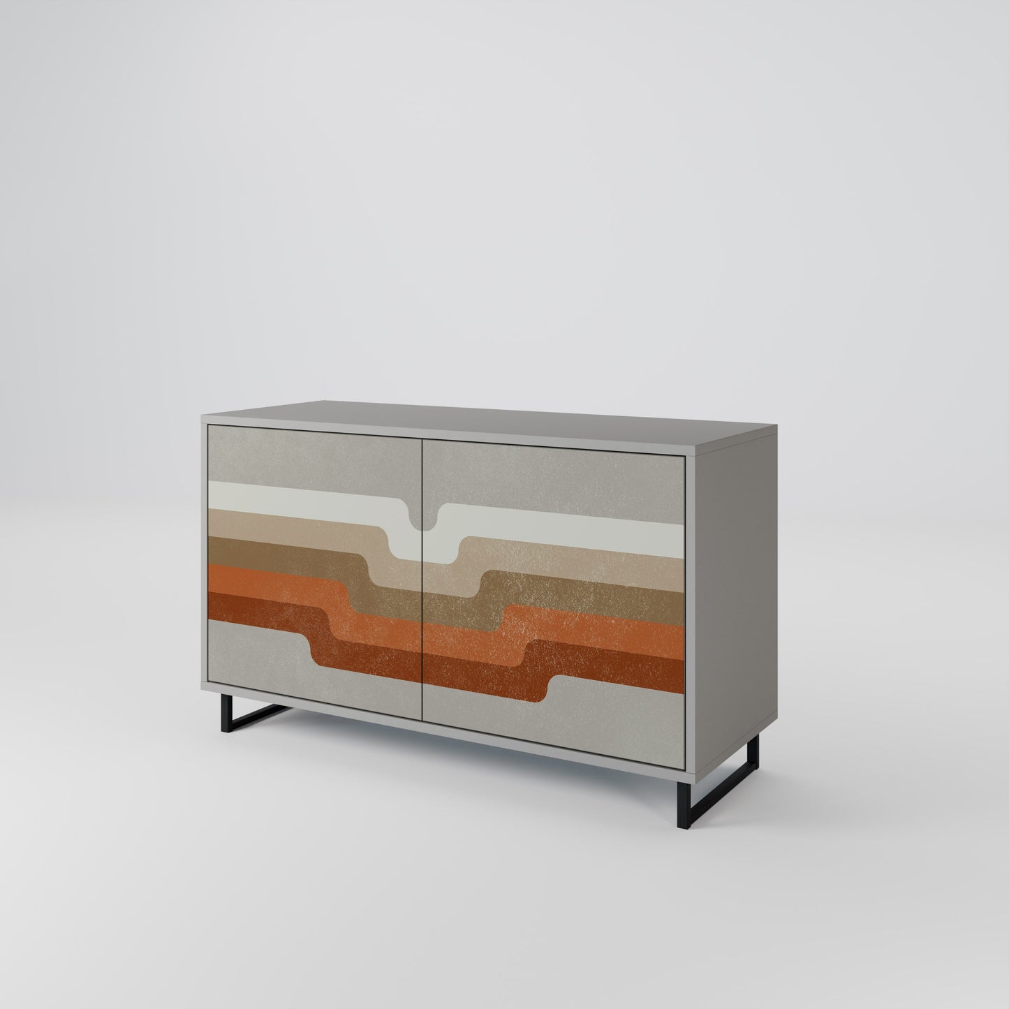 PECULIAR TRAIL 2-Door Sideboard in Grey Finish