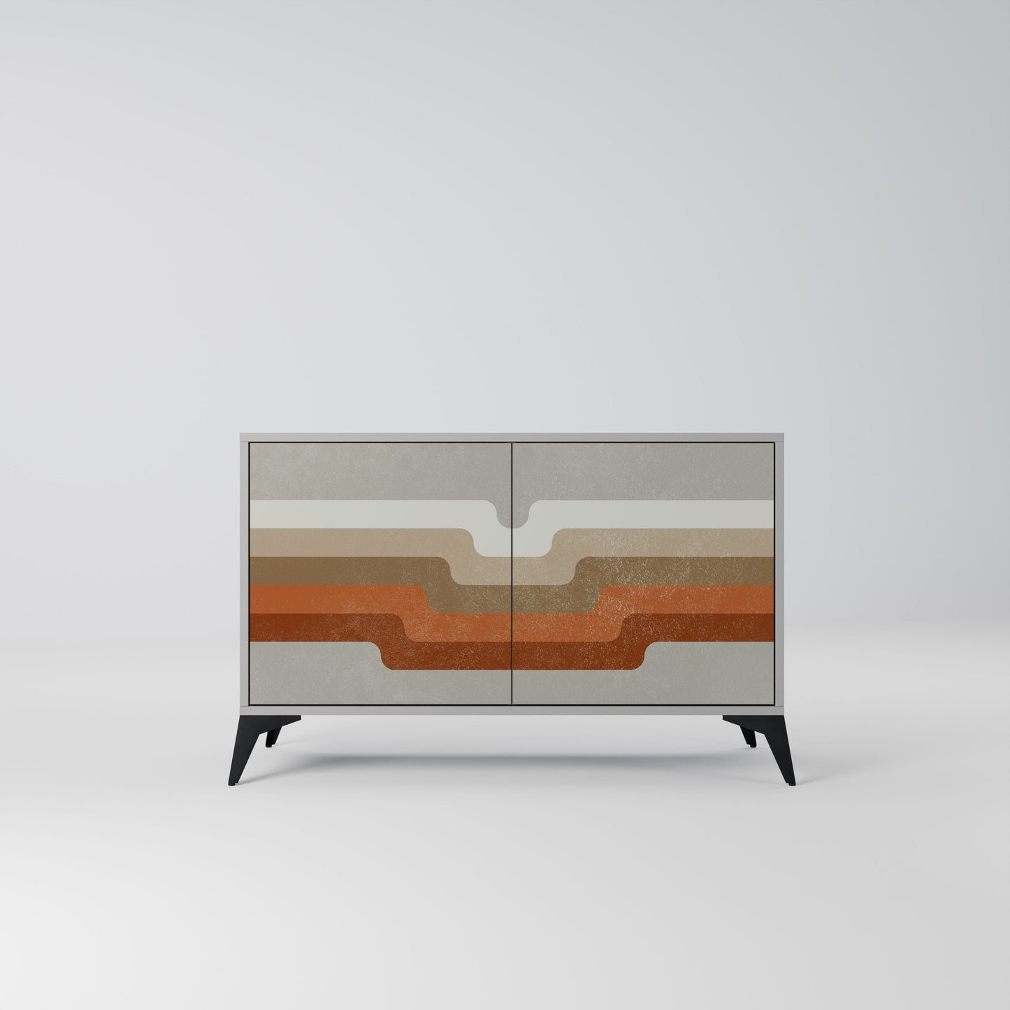 PECULIAR TRAIL 2-Door Sideboard in Grey Finish
