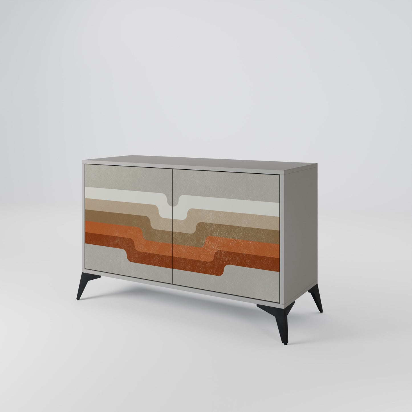 PECULIAR TRAIL 2-Door Sideboard in Grey Finish
