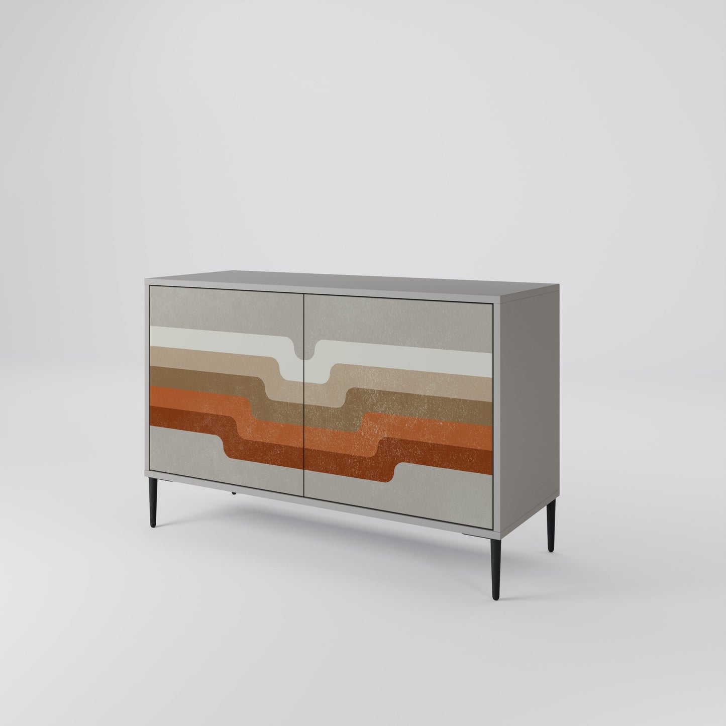 PECULIAR TRAIL 2-Door Sideboard in Grey Finish