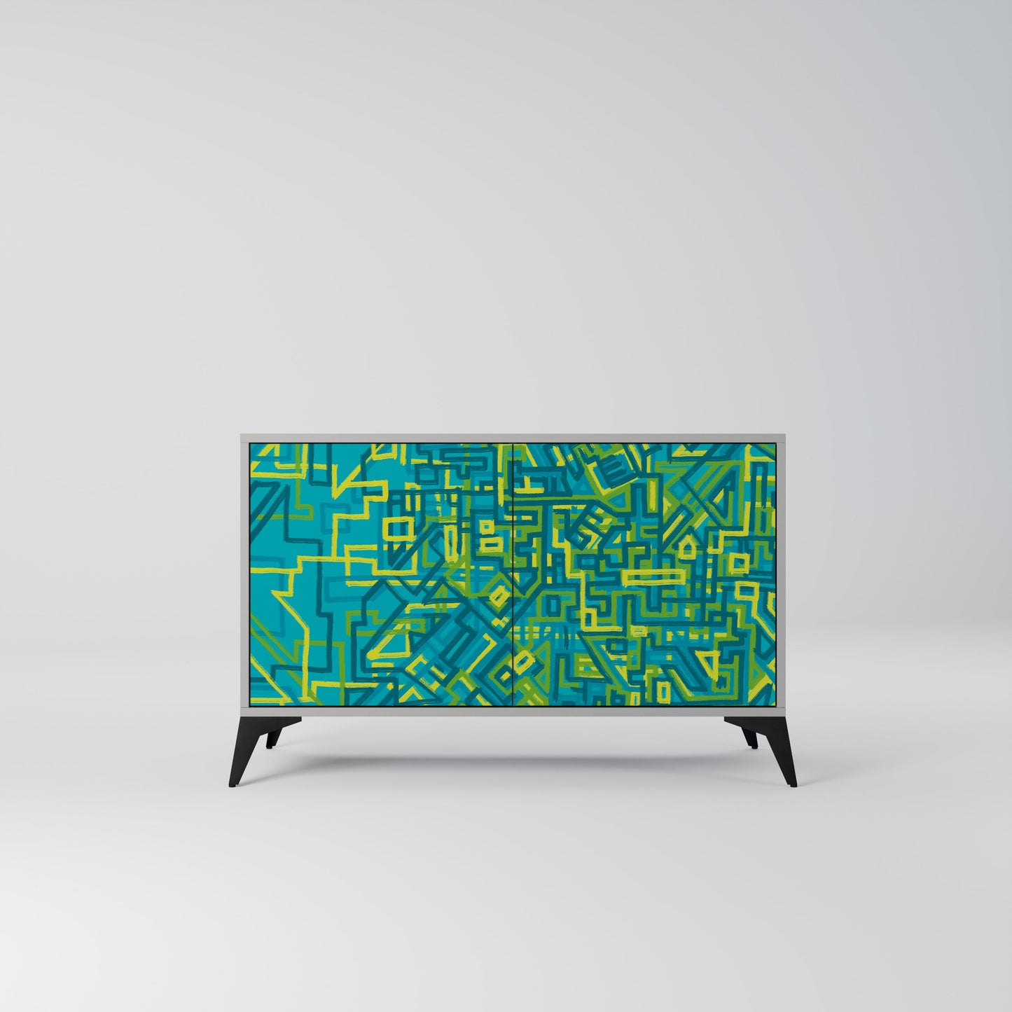 NOSTALGIC MEMORIES 2-Door Sideboard in Grey Finish
