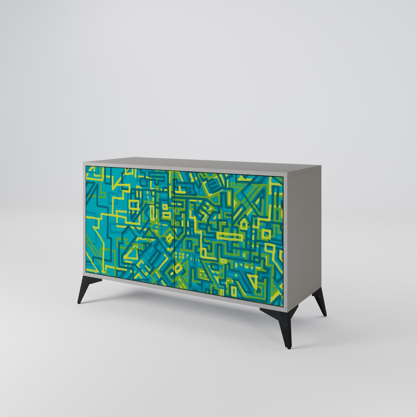 NOSTALGIC MEMORIES 2-Door Sideboard in Grey Finish