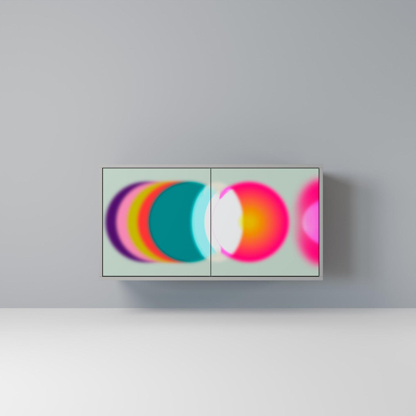 SYMPHONY OF COLORS 2-Door Sideboard in Grey Finish