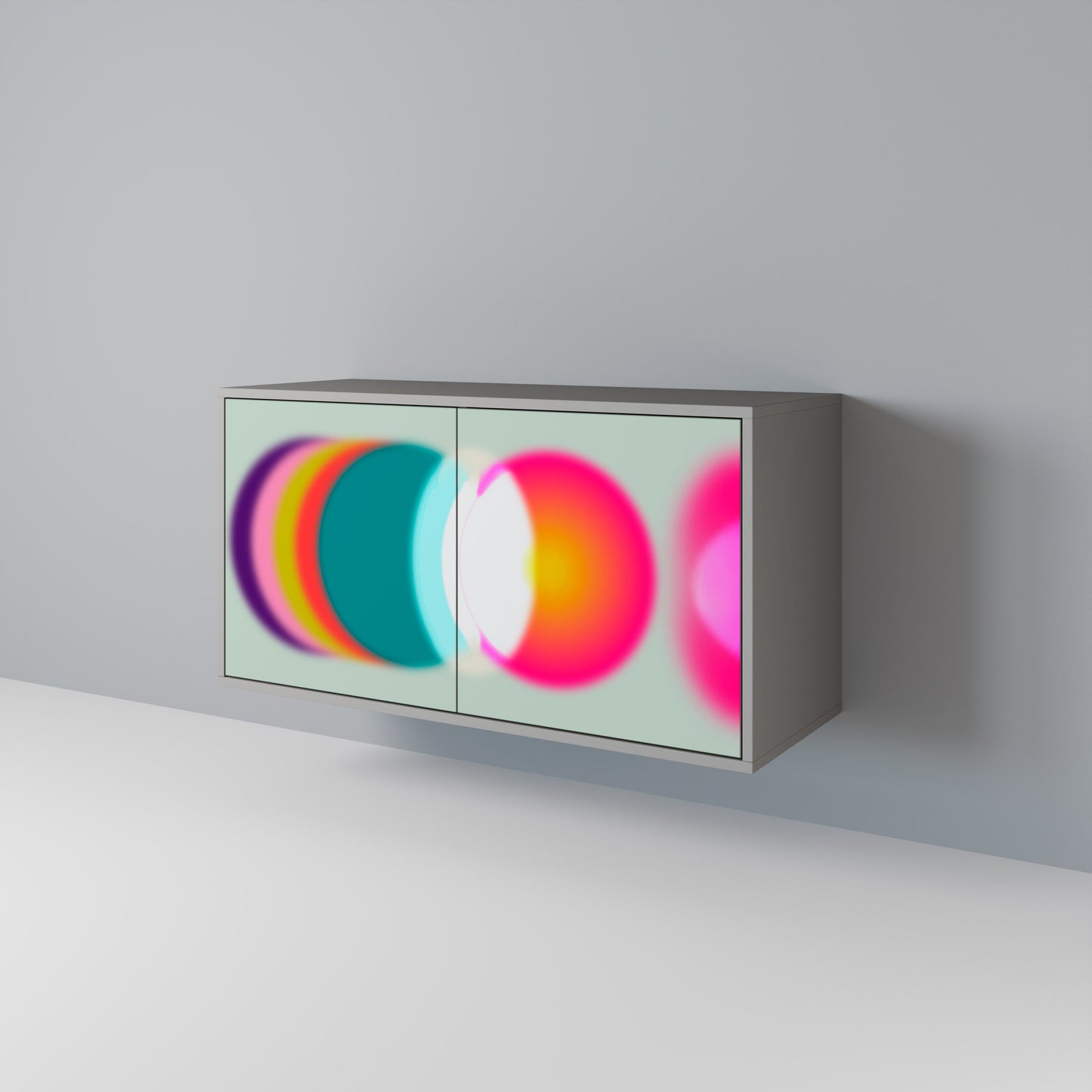 SYMPHONY OF COLORS 2-Door Sideboard in Grey Finish