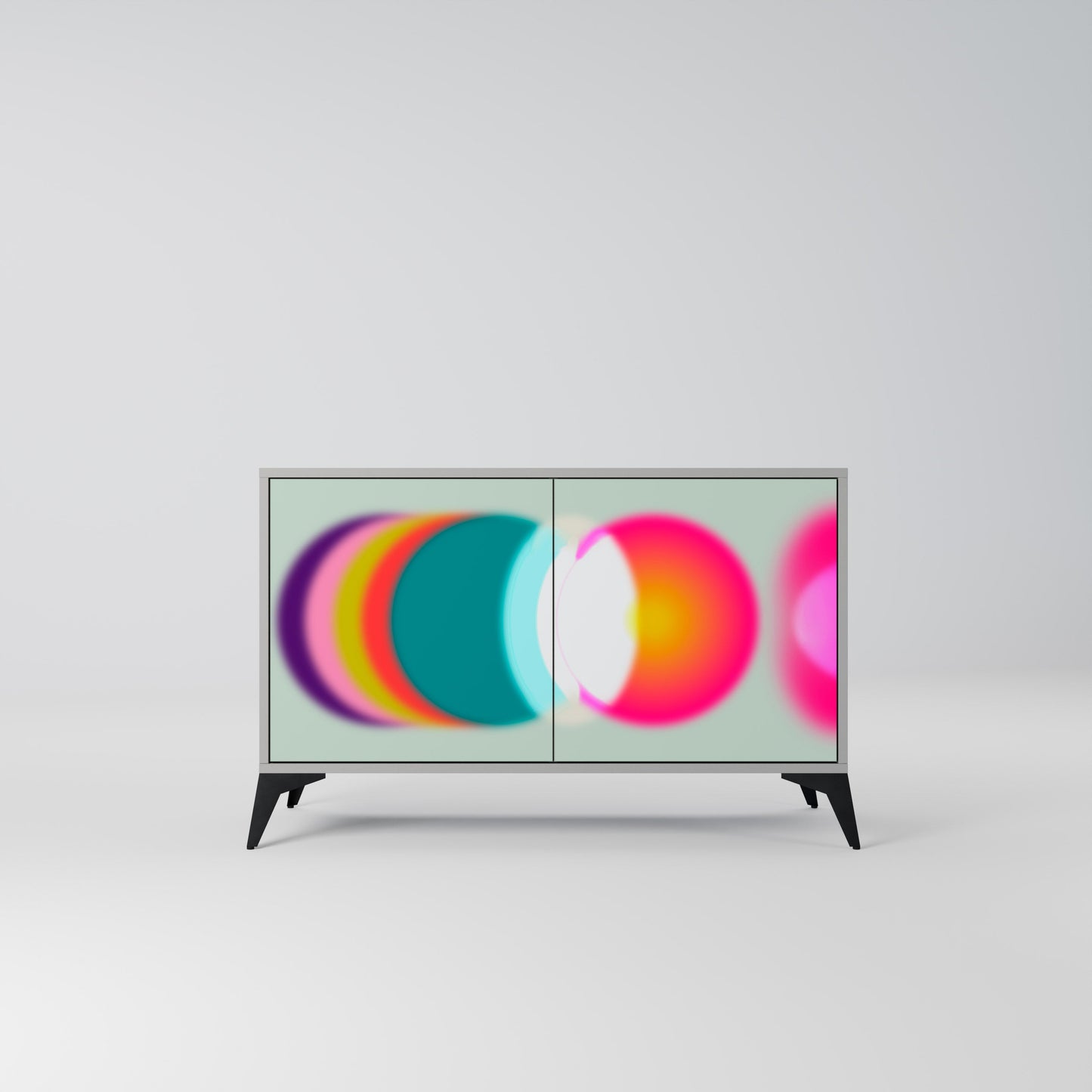 SYMPHONY OF COLORS 2-Door Sideboard in Grey Finish