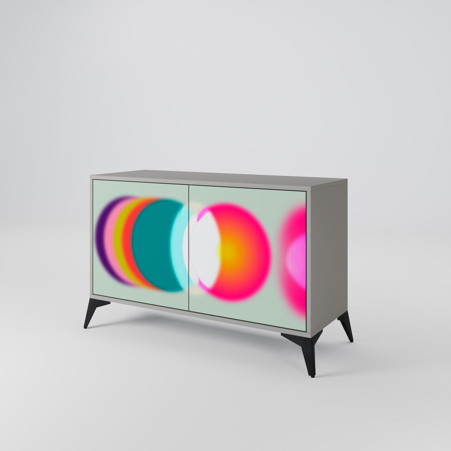 SYMPHONY OF COLORS 2-Door Sideboard in Grey Finish