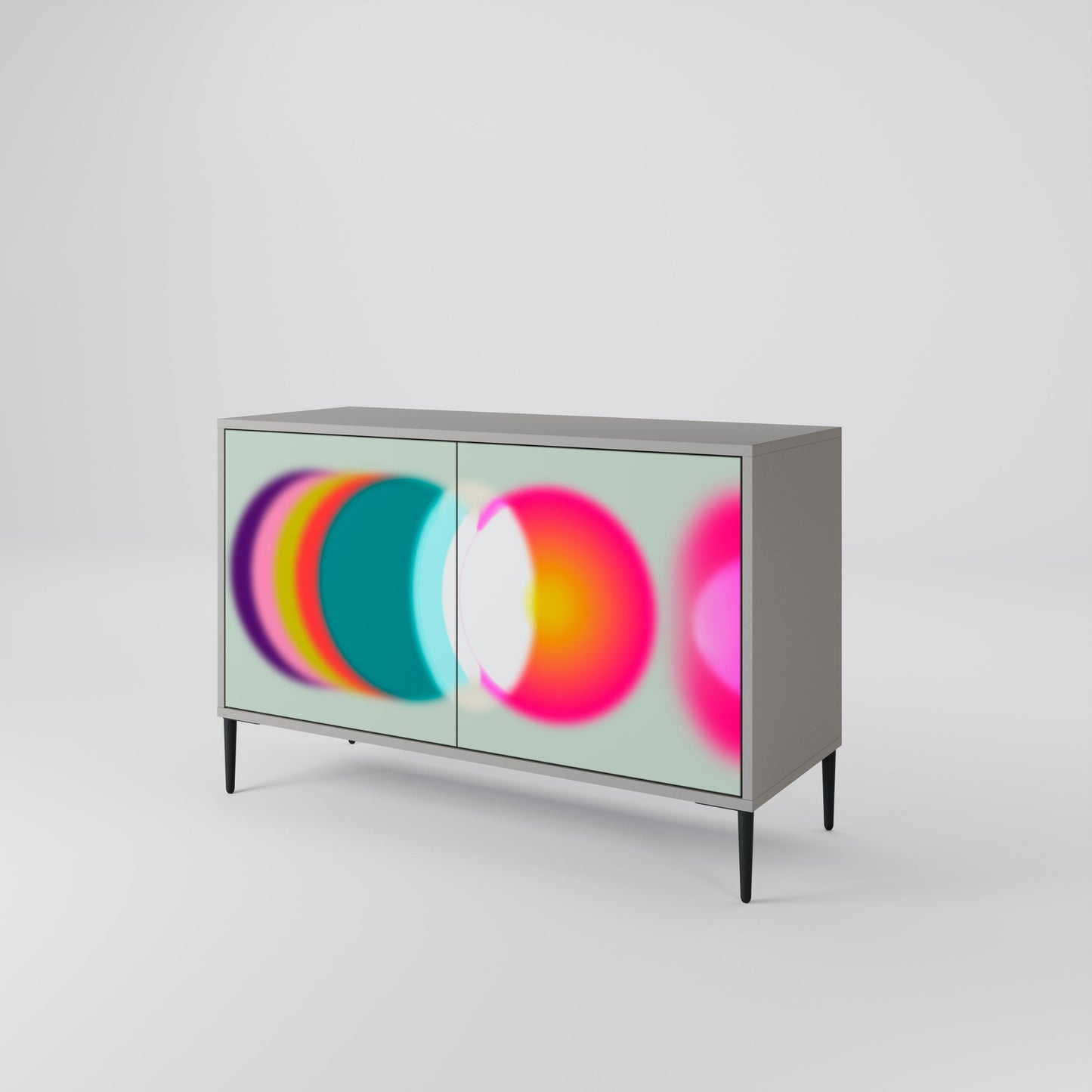 SYMPHONY OF COLORS 2-Door Sideboard in Grey Finish