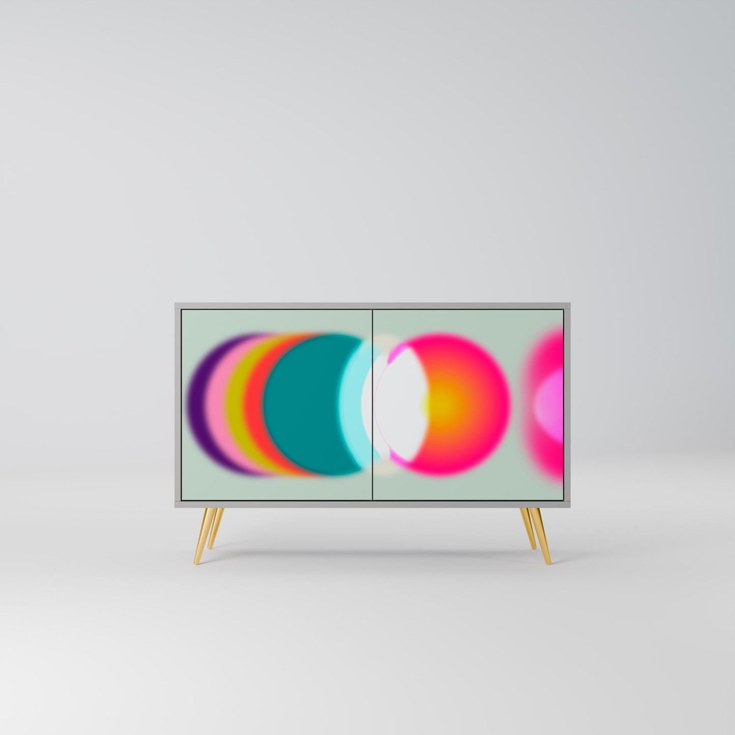 SYMPHONY OF COLORS 2-Door Sideboard in Grey Finish