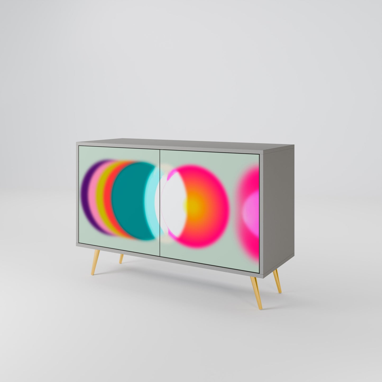 SYMPHONY OF COLORS 2-Door Sideboard in Grey Finish