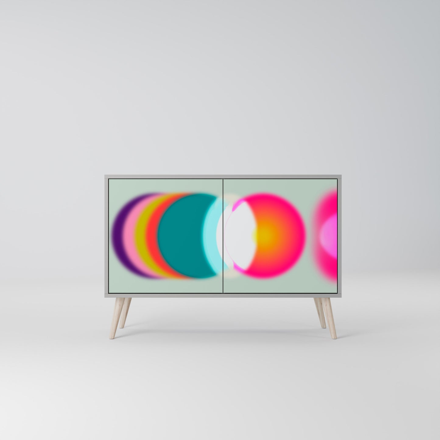 SYMPHONY OF COLORS 2-Door Sideboard in Grey Finish