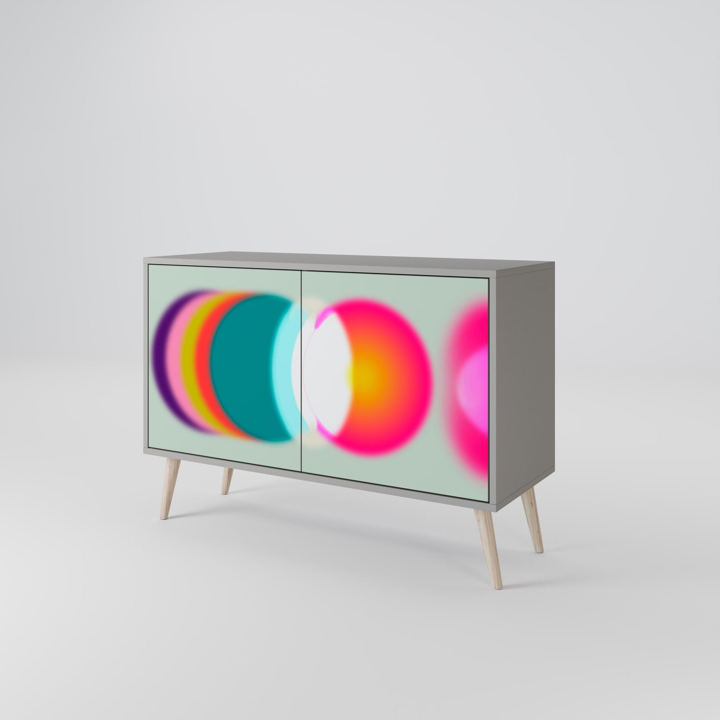 SYMPHONY OF COLORS 2-Door Sideboard in Grey Finish