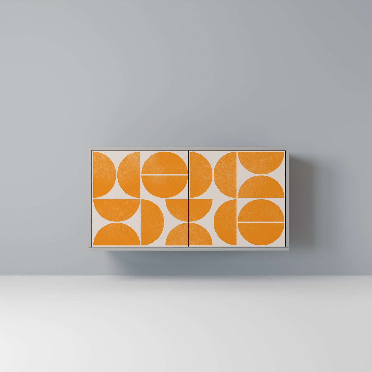 Credenza a 2 ante RECURRING DREAMS in finitura grigia